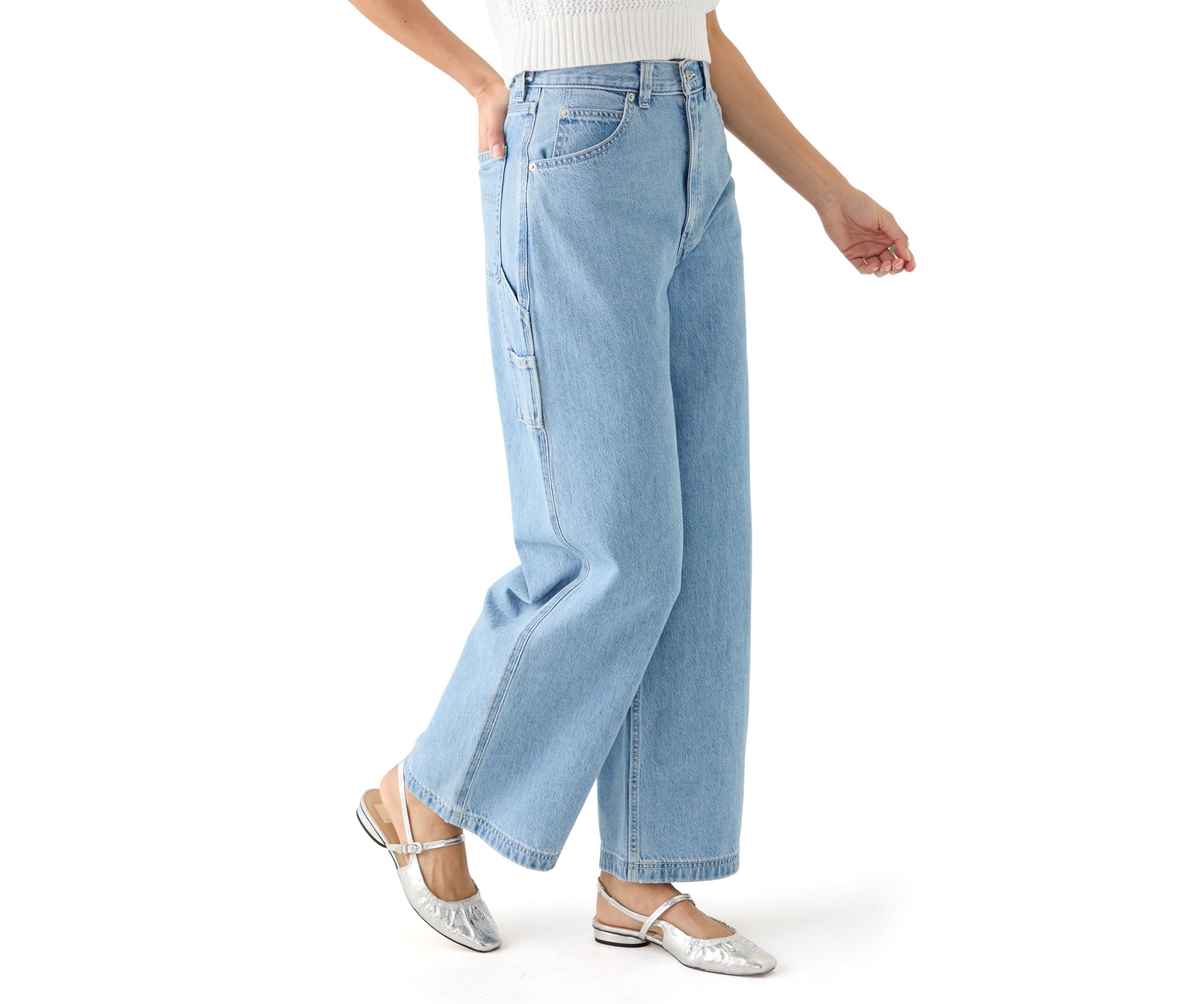 Womens Cinched Baggy Carpenter Jeans