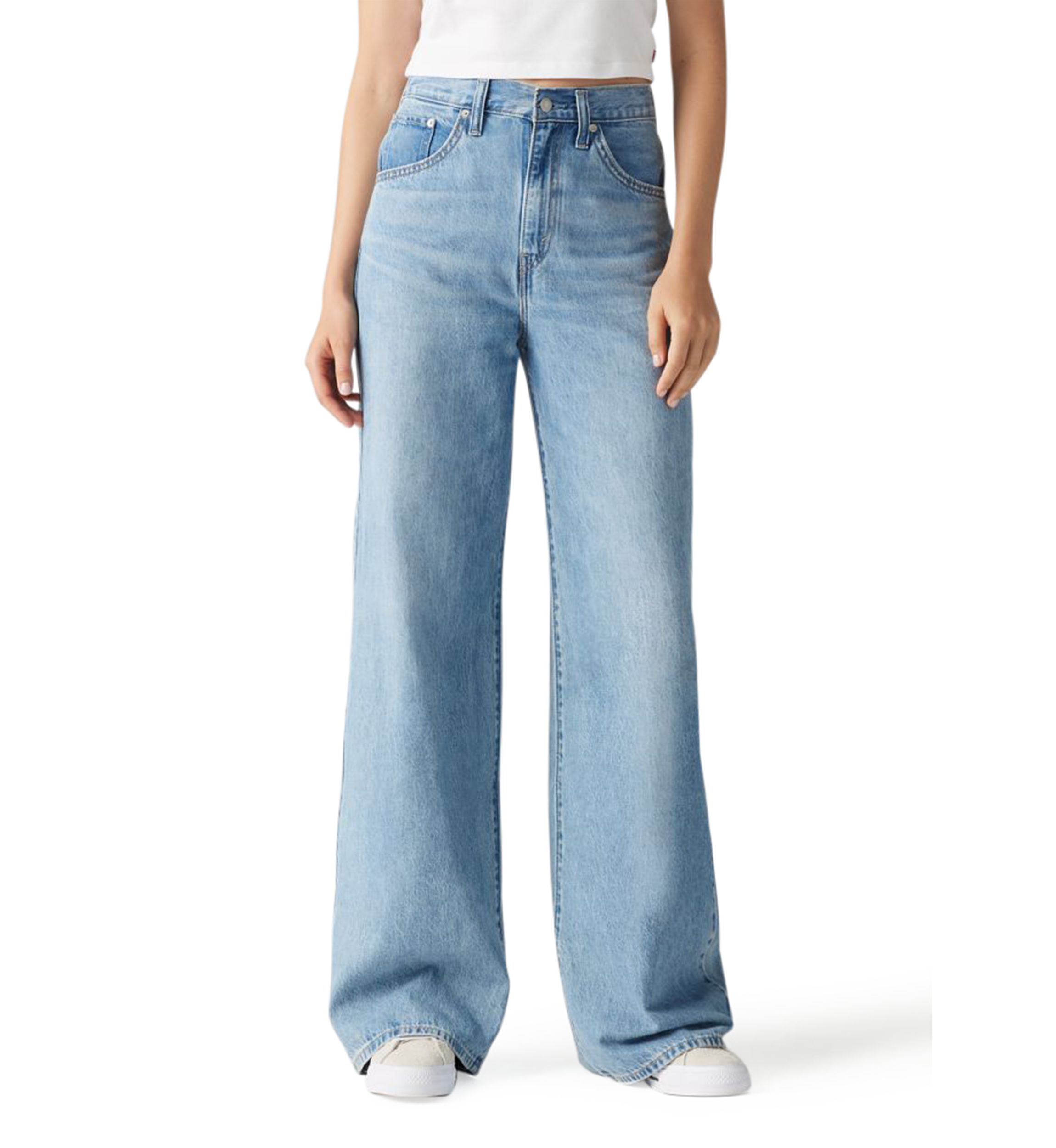 Cinched Baggy Jeans 