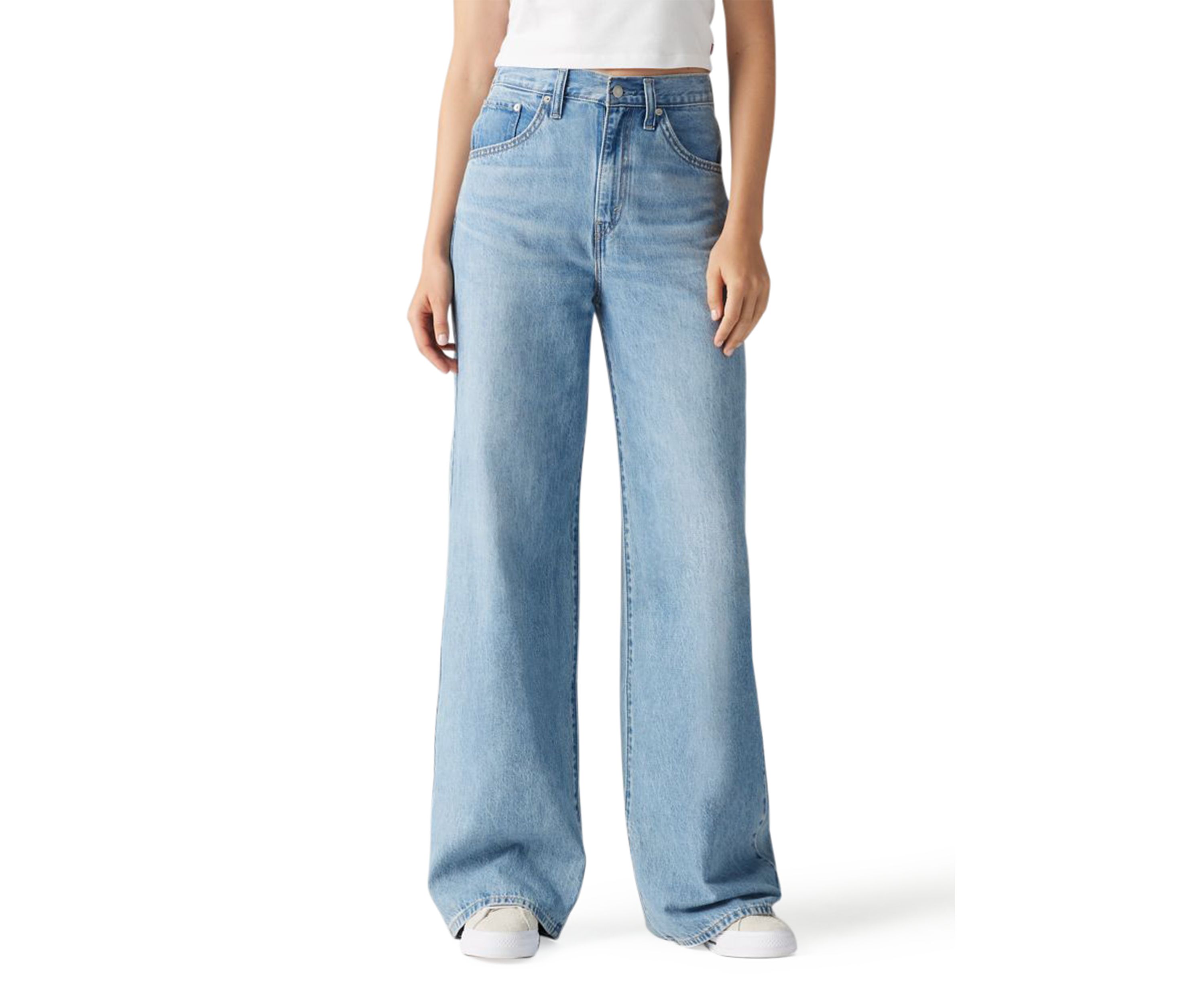 Cinched Baggy Jeans 
