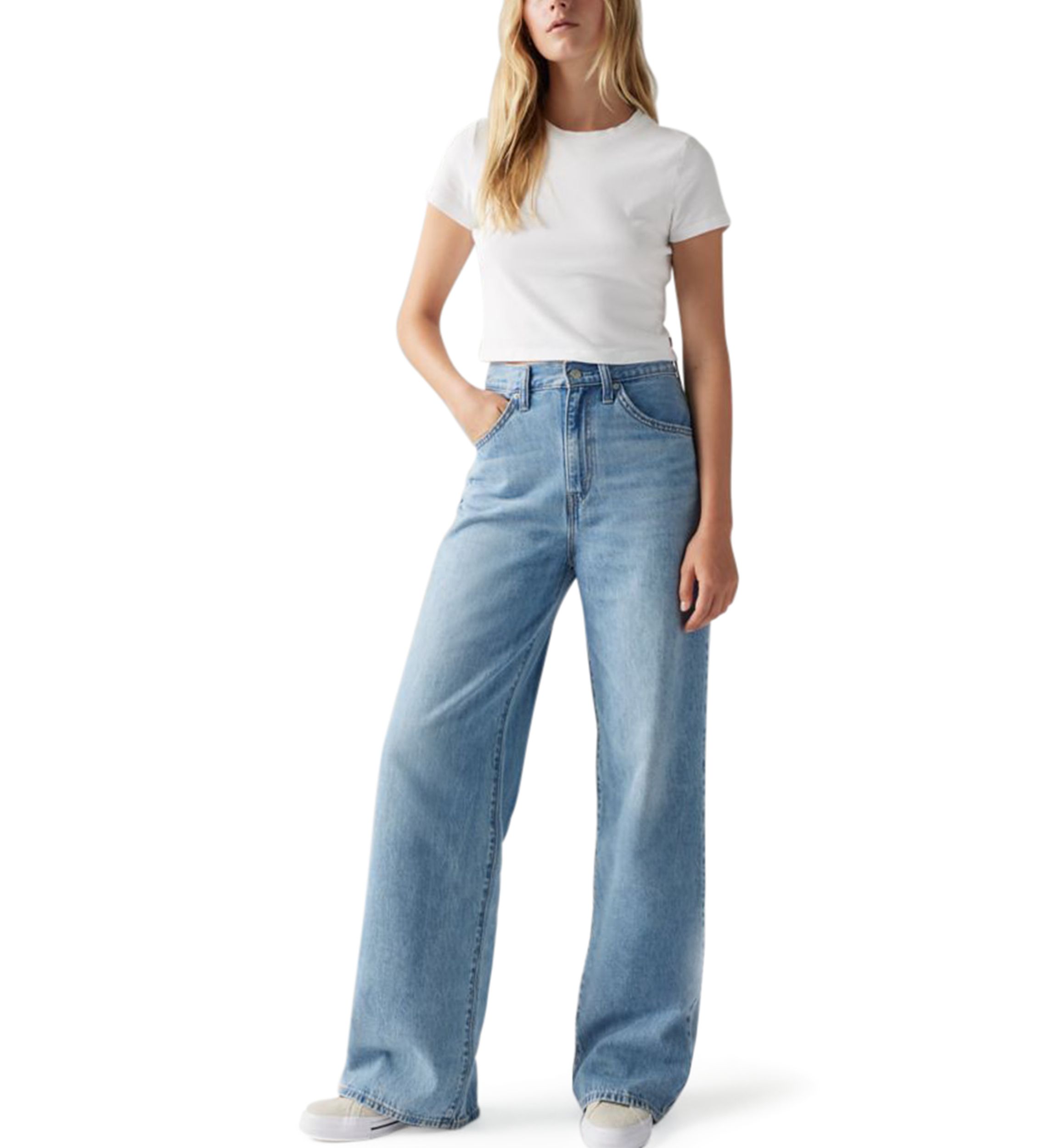 Cinched Baggy Jeans 