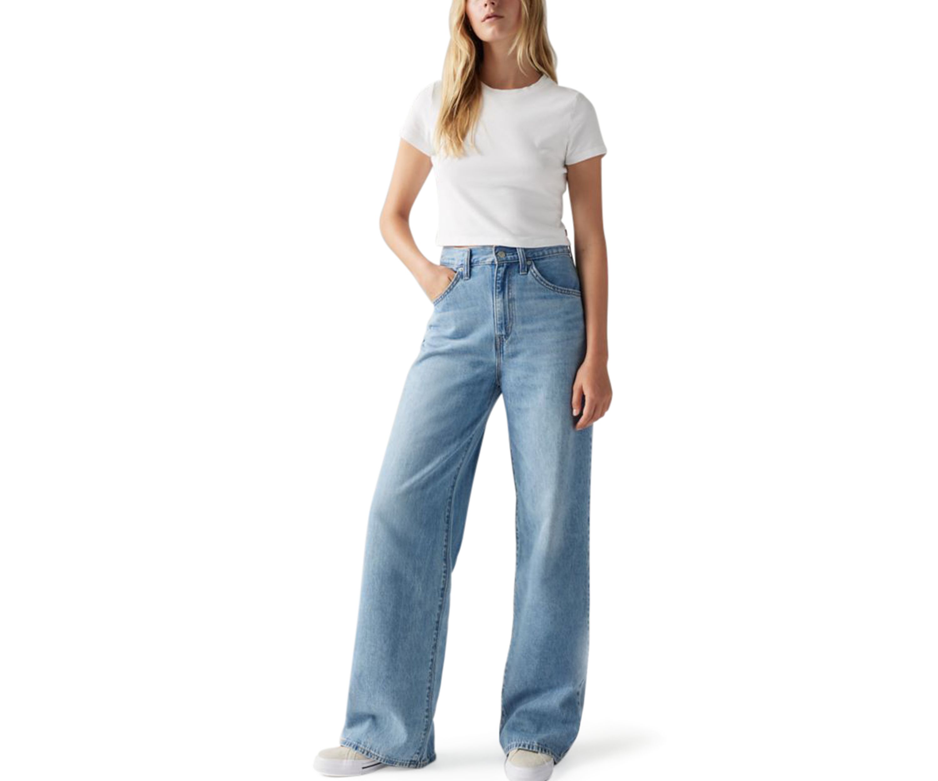 Cinched Baggy Jeans 