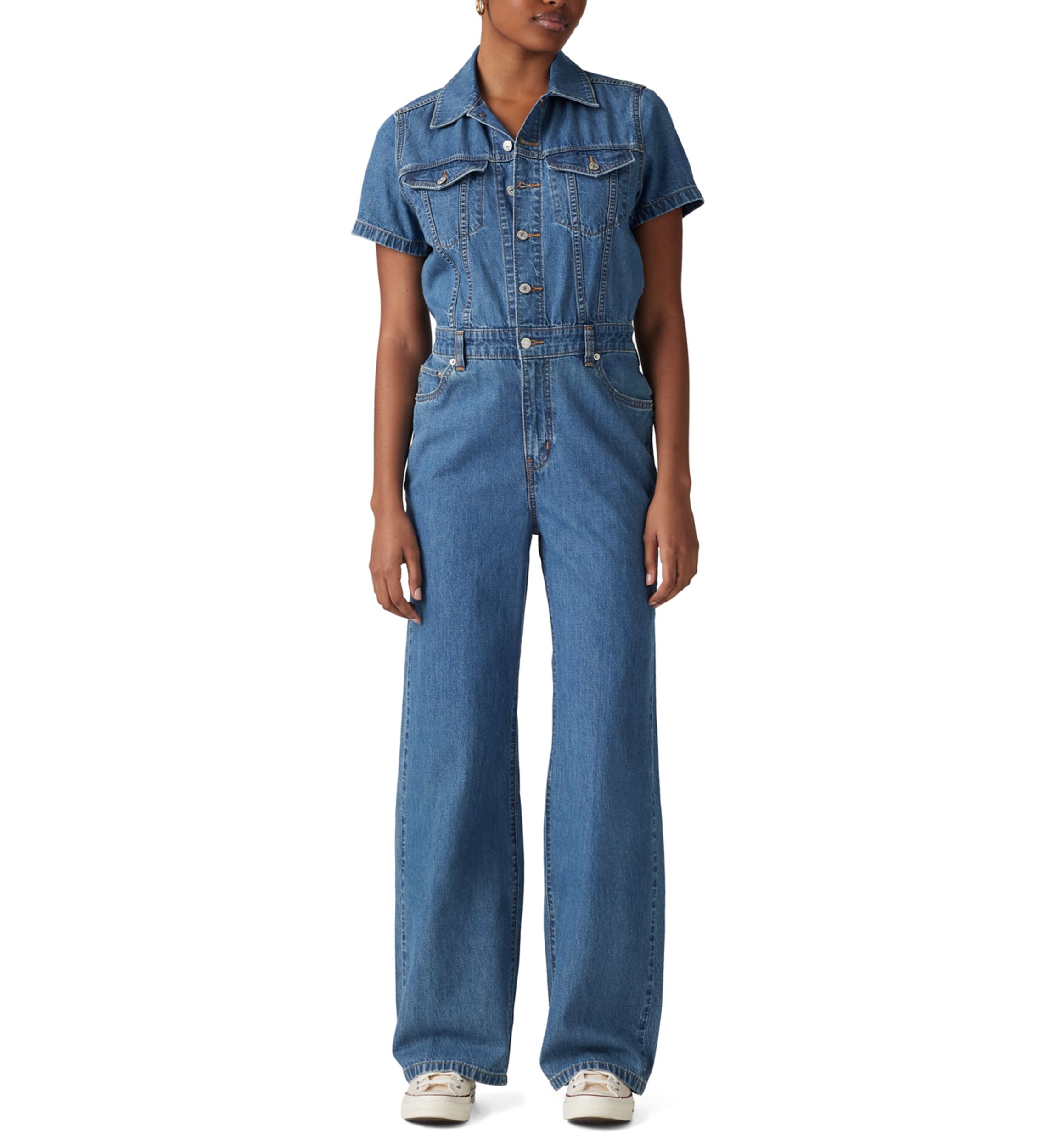 Womens Short Sleeve Jumpsuit