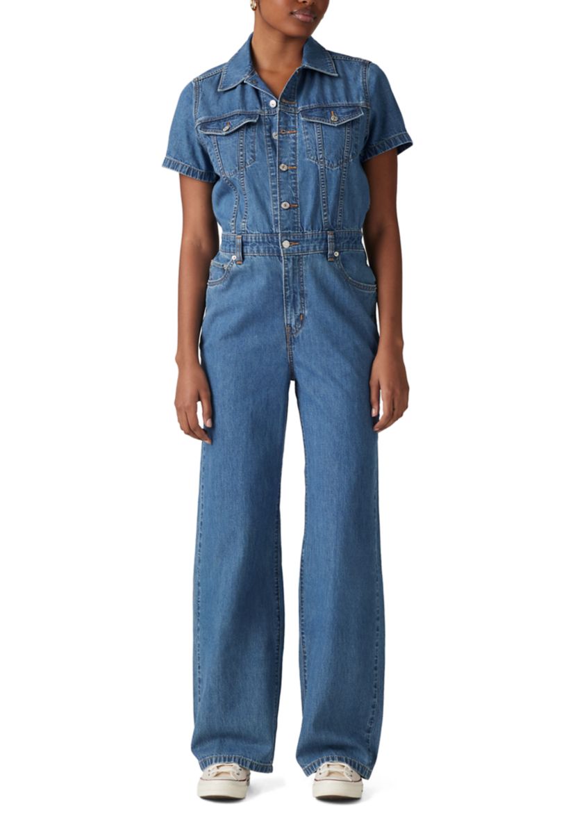 Womens Short Sleeve Jumpsuit