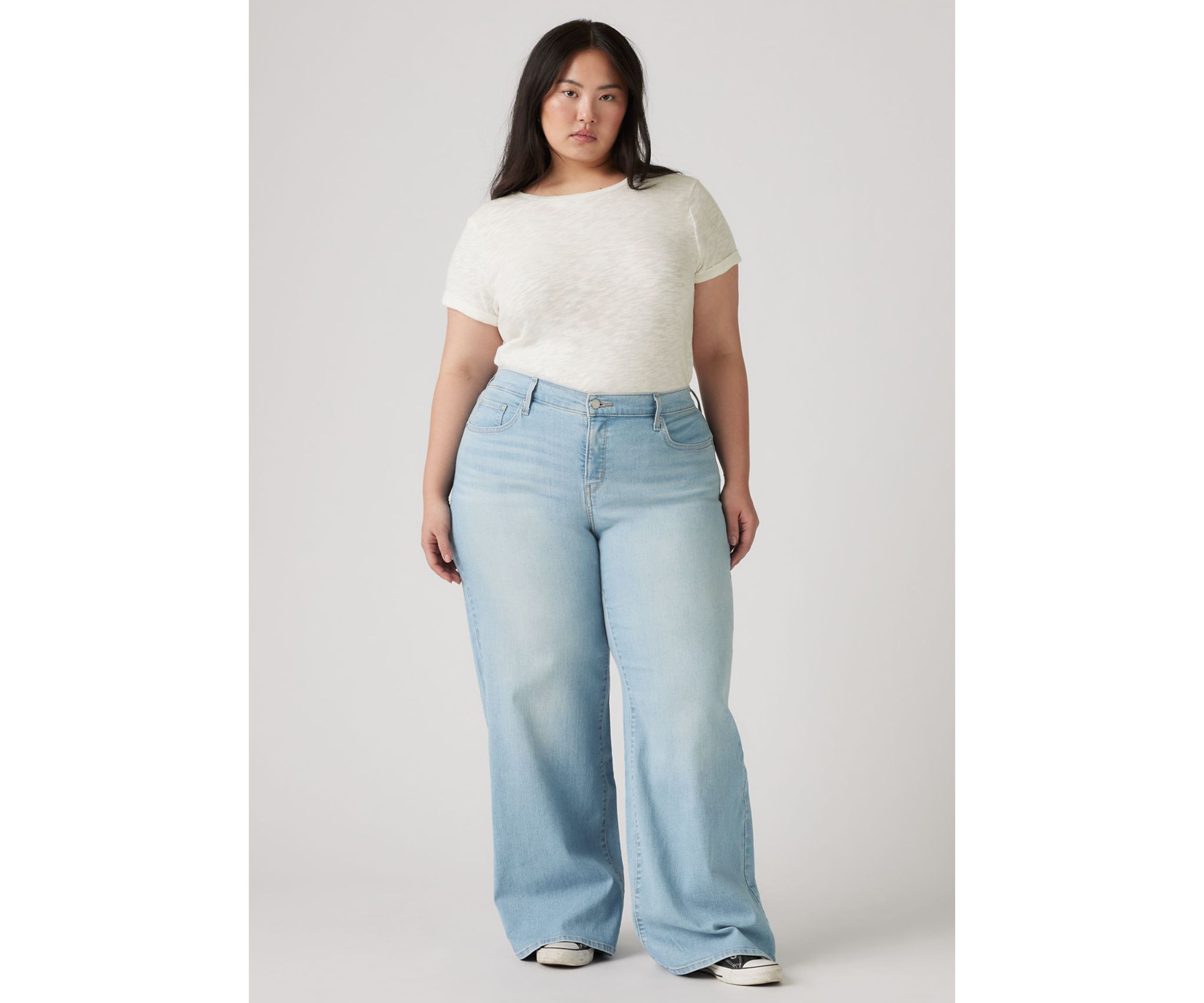 Plus Size 318 Shaping Wide Leg Jeans