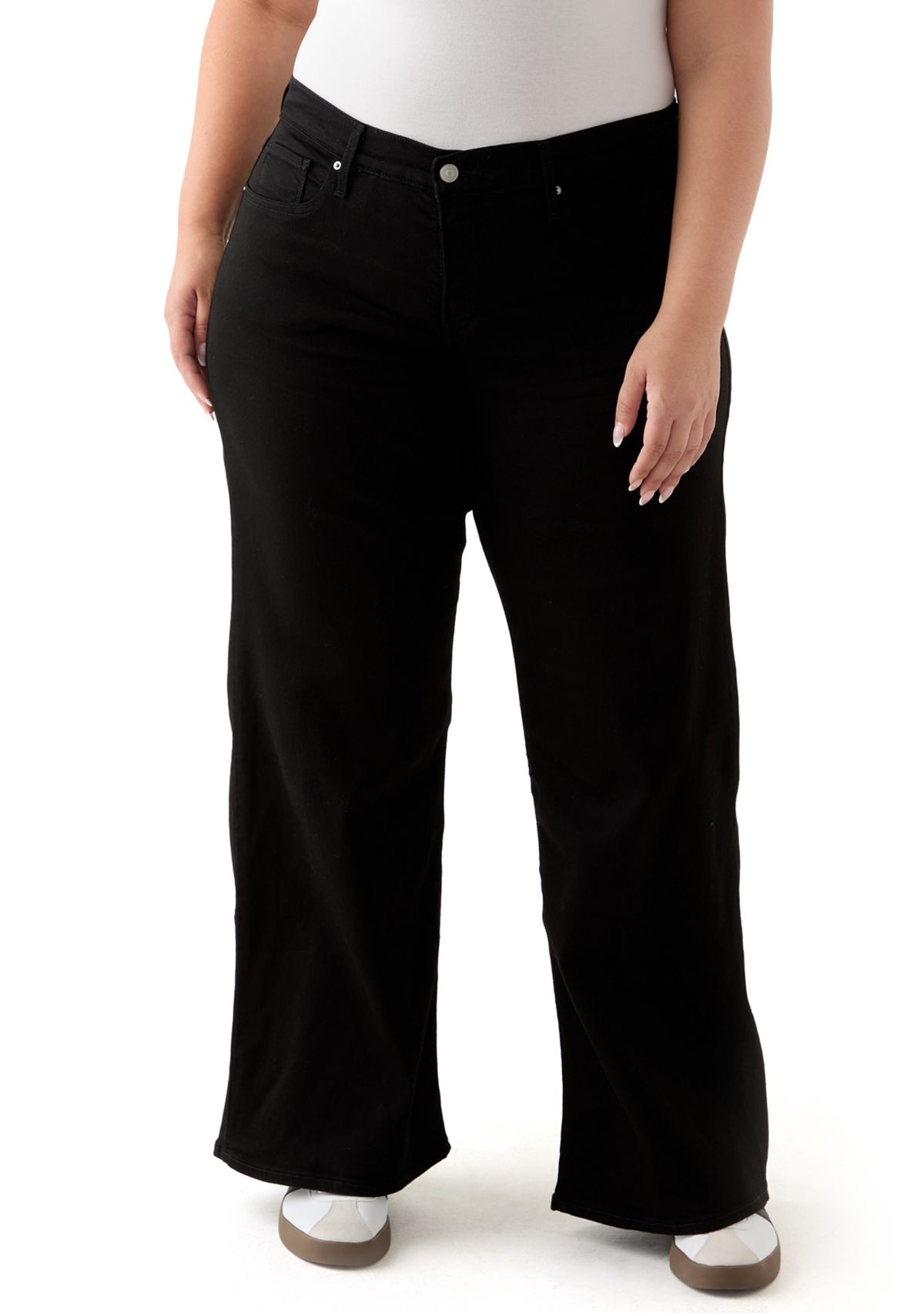 Plus Size Shaping Wide Leg Pants