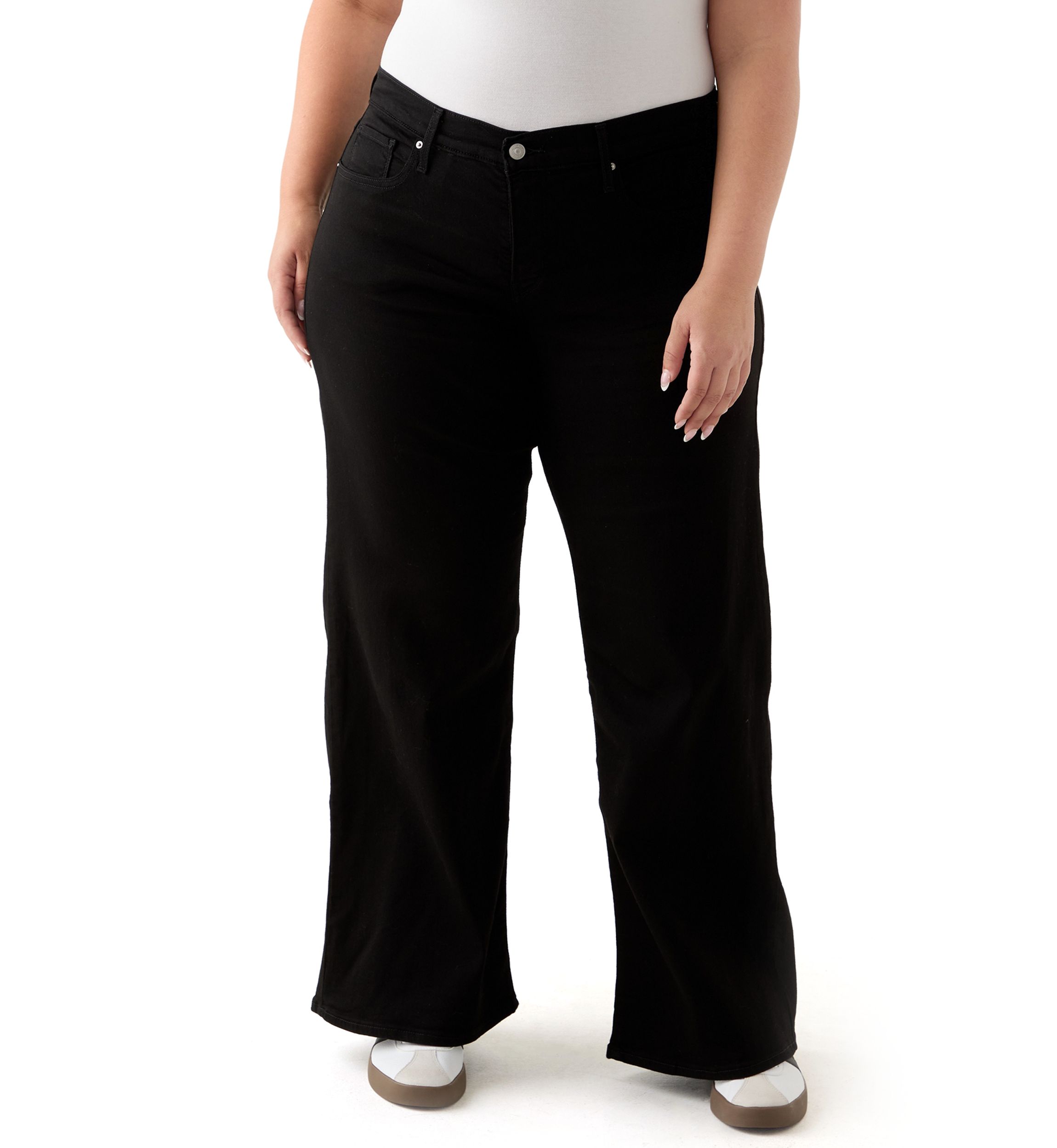 Plus Size Shaping Wide Leg Pants