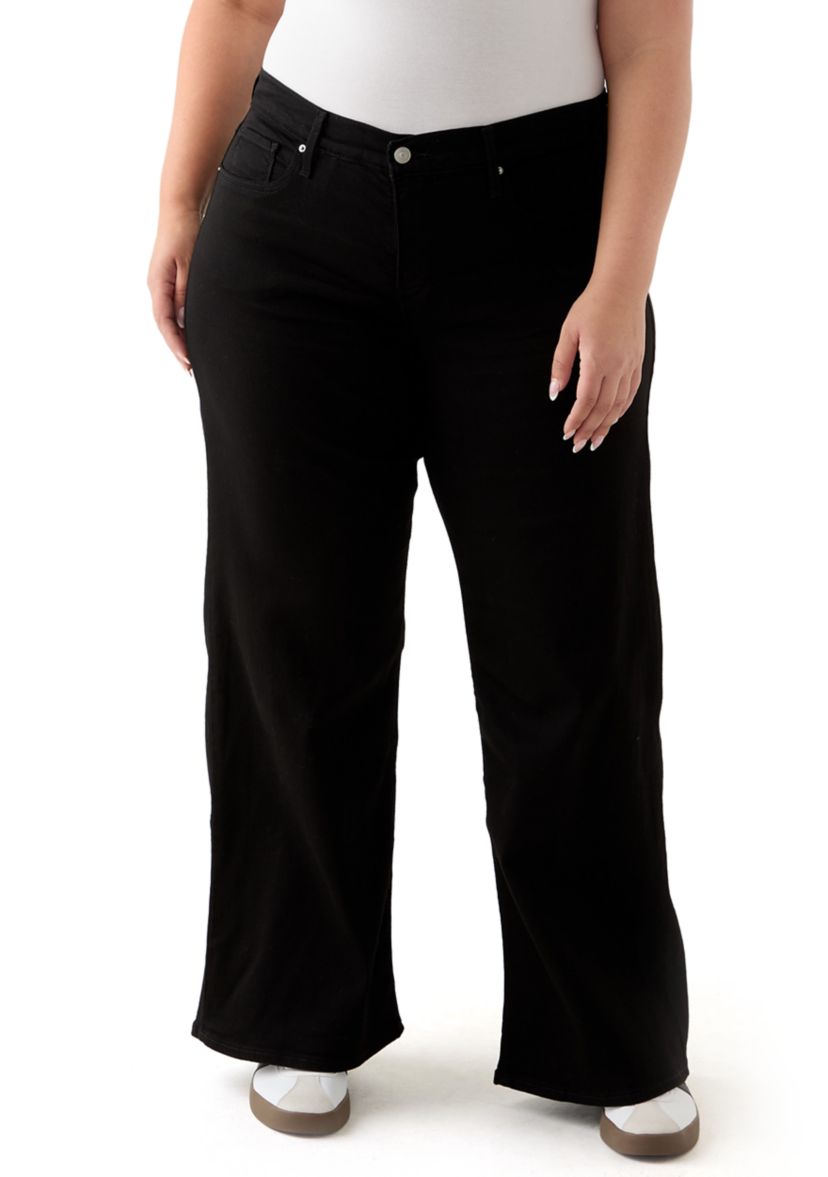 Plus Size Shaping Wide Leg Pants