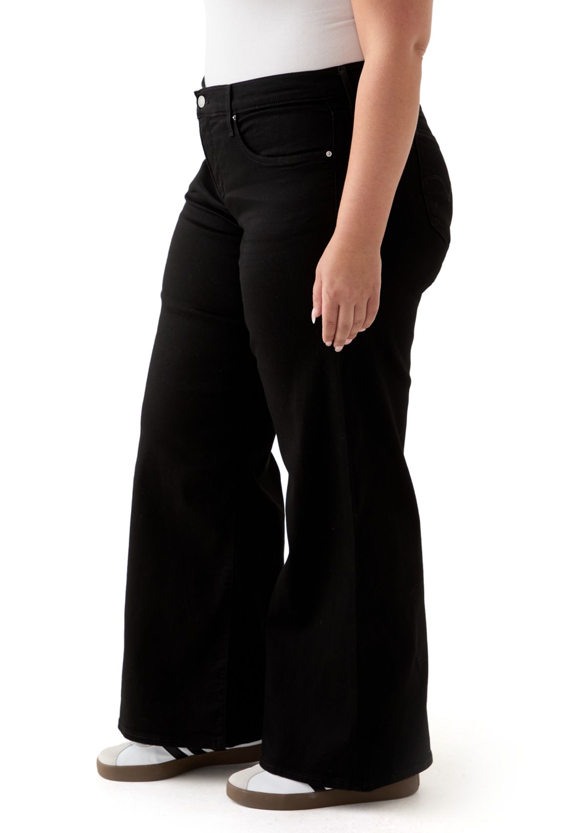 Plus Size Shaping Wide Leg Pants