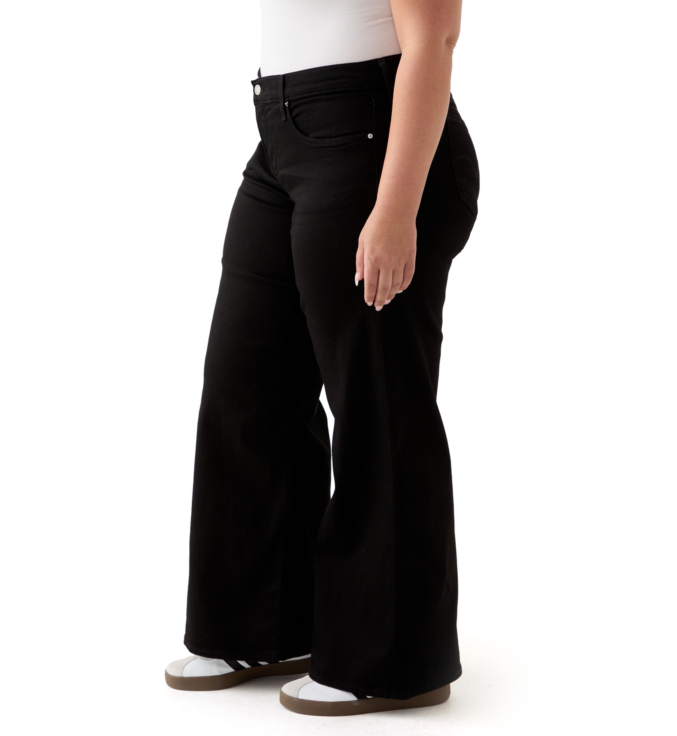 Plus Size Shaping Wide Leg Pants