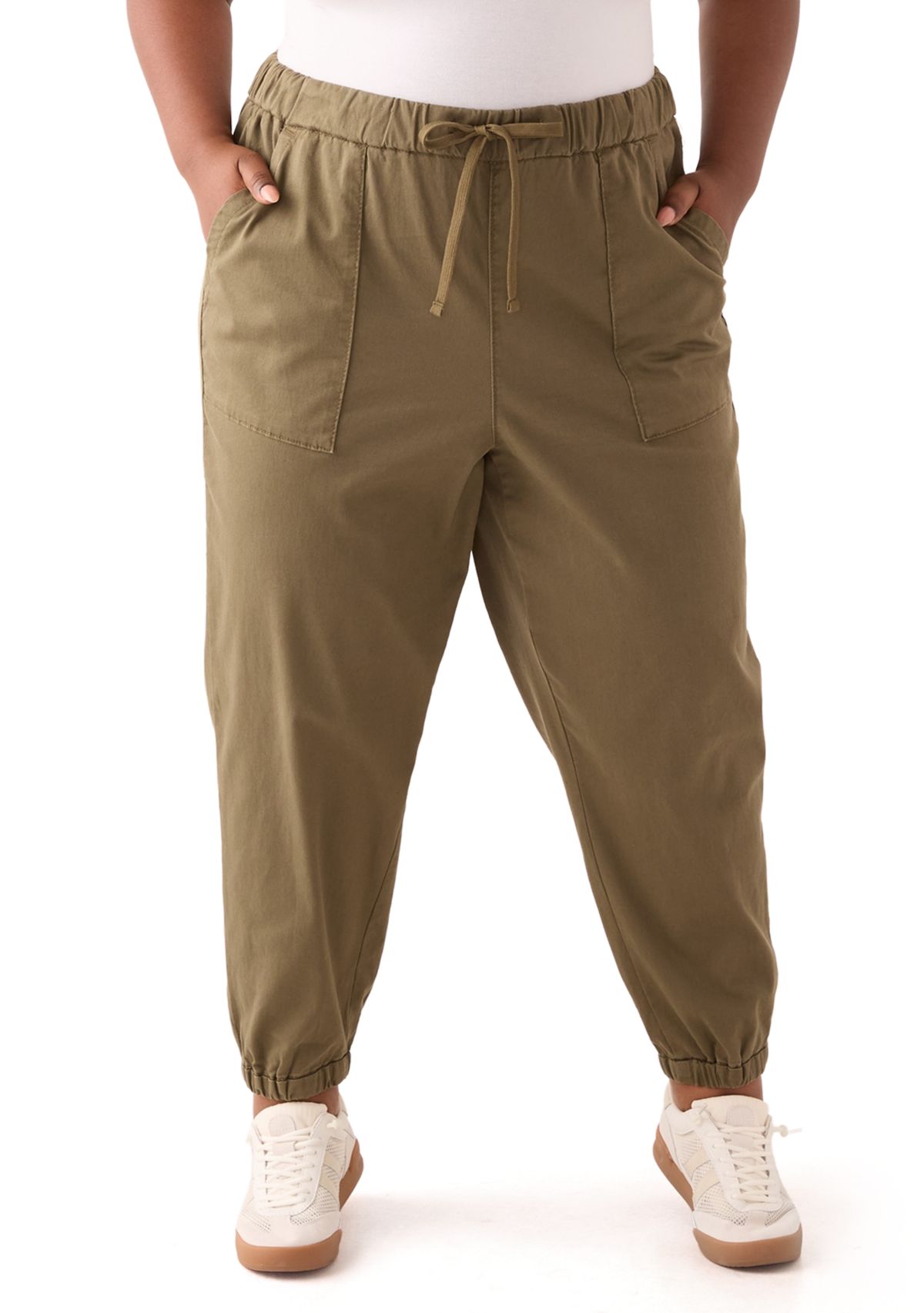 Plus Size Essential Elastic Joggers