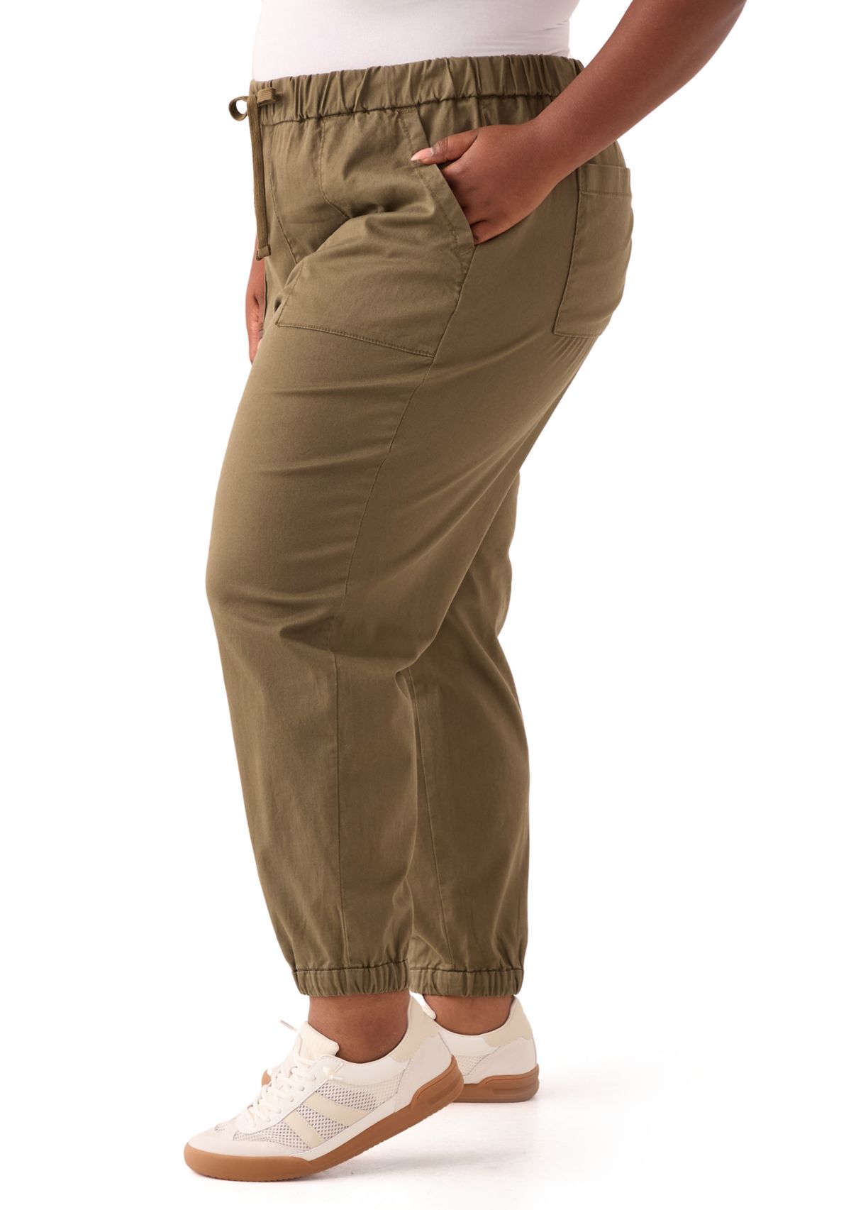 Plus Size Essential Elastic Joggers