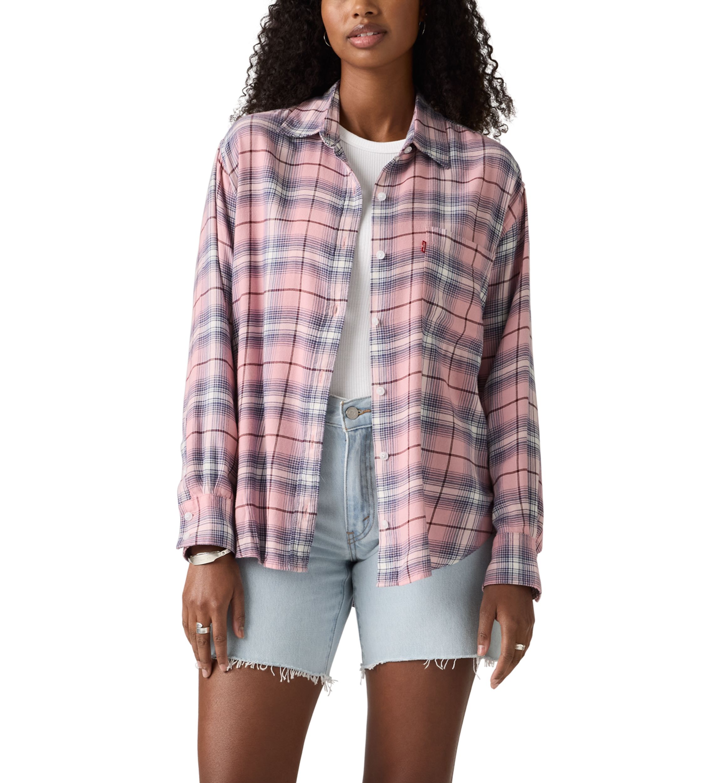 Womens Lucas Flannel Long Sleeve Shirt