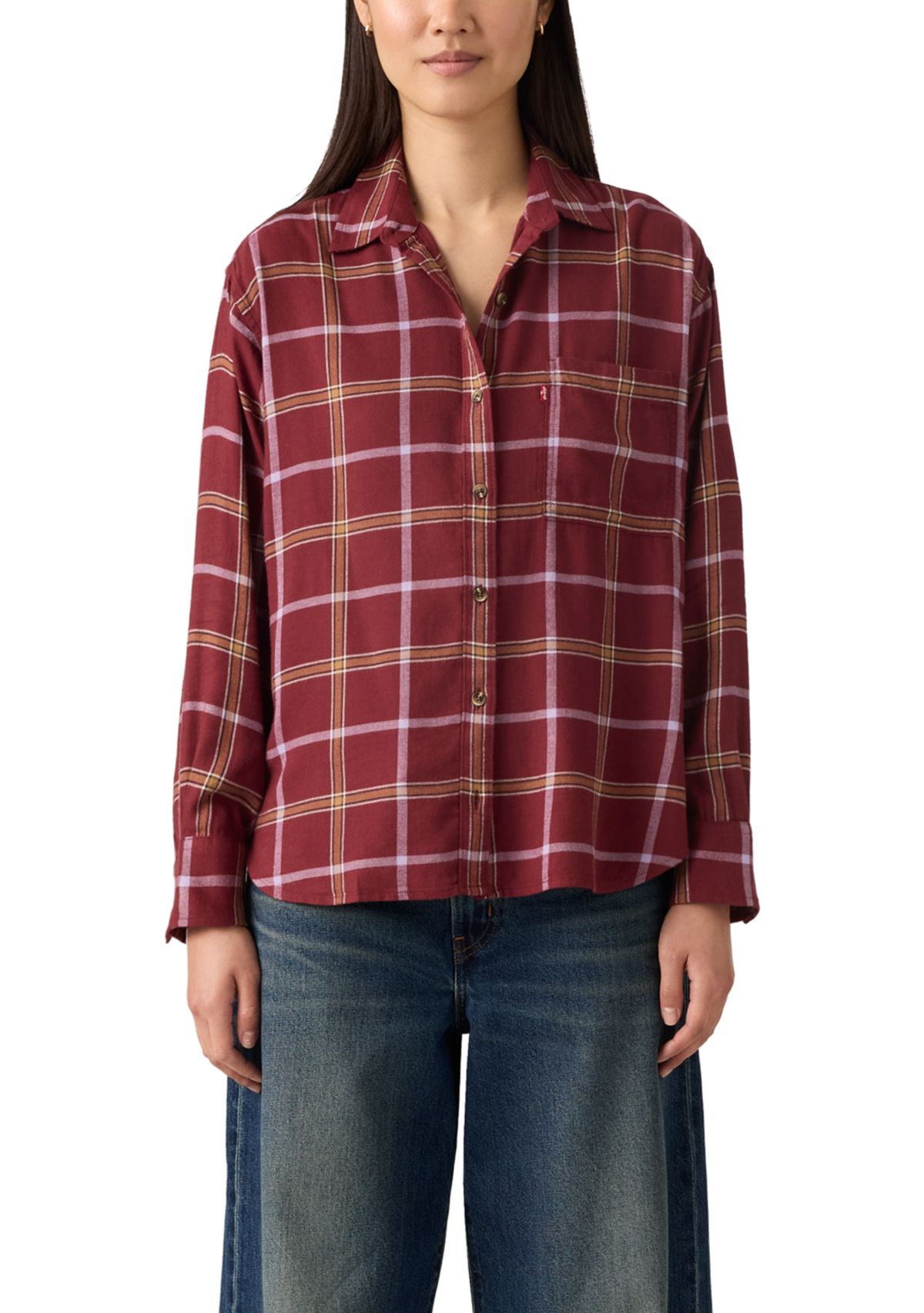 Womens Lucas Flannel Long Sleeve Shirt