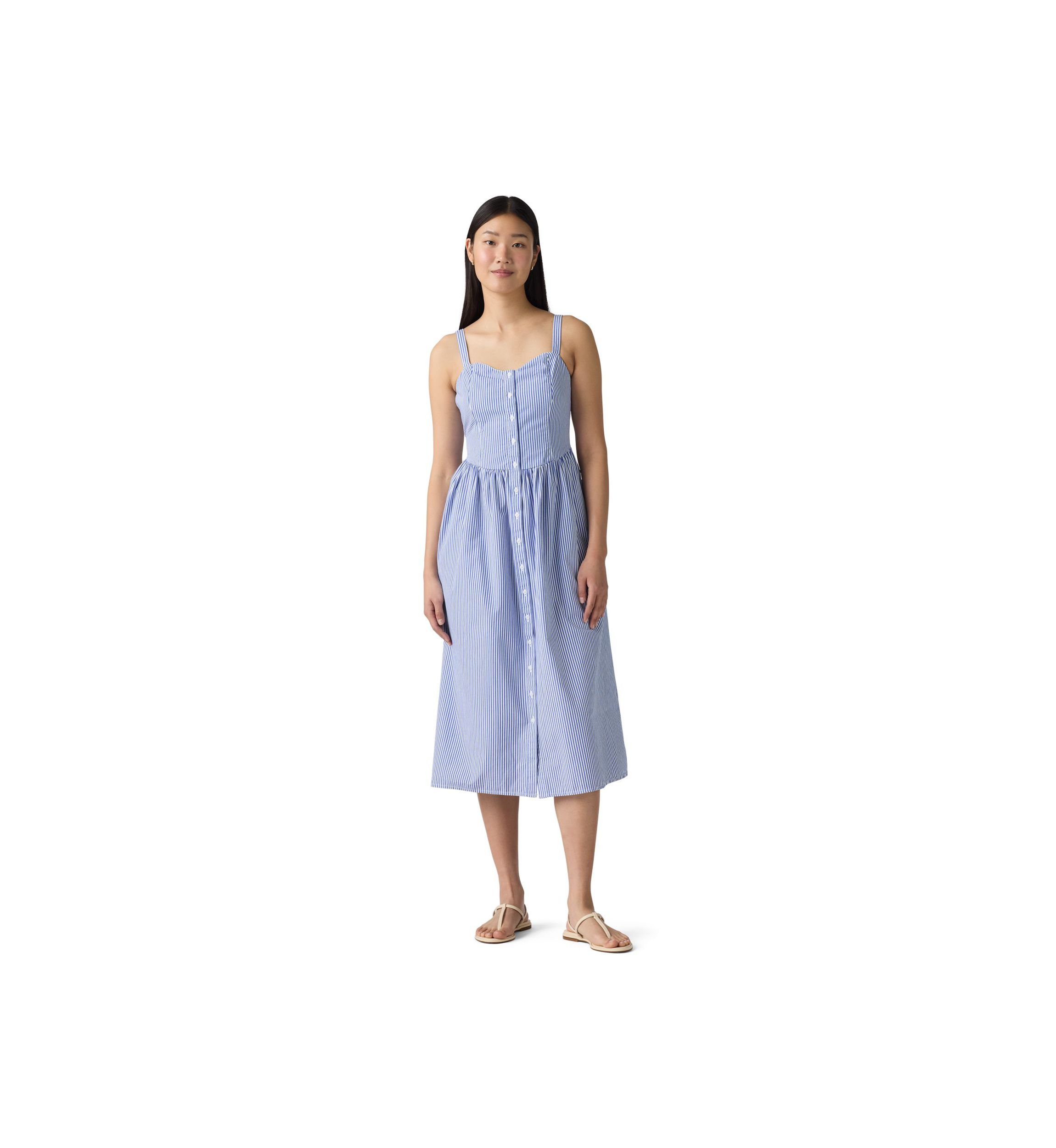Rachel Stripe Chambray Dress