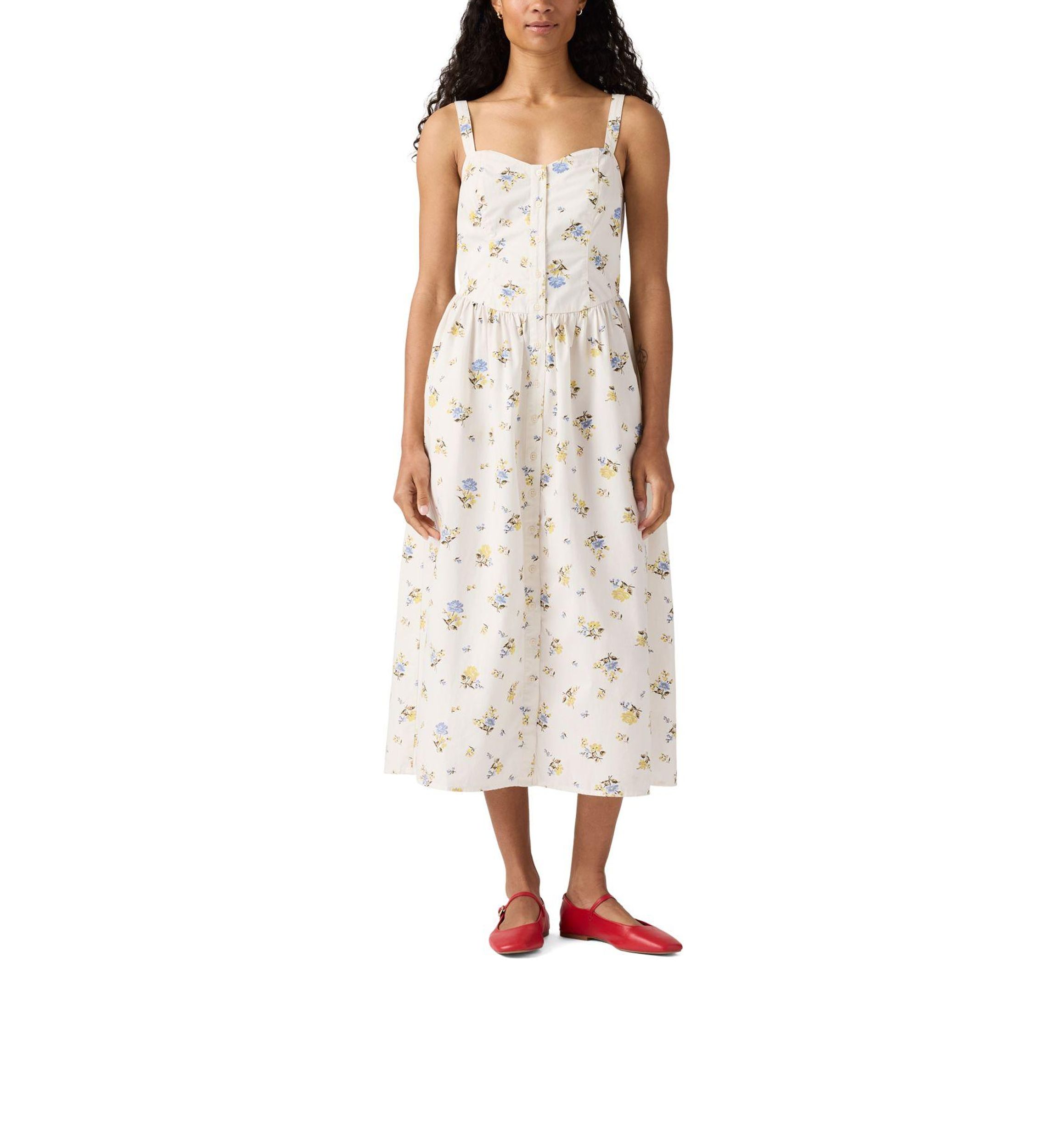 Deirdre Floral Egret Dress
