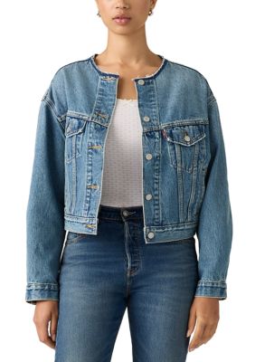 Levi's Women's Collarless Shrunken Denim Jacket