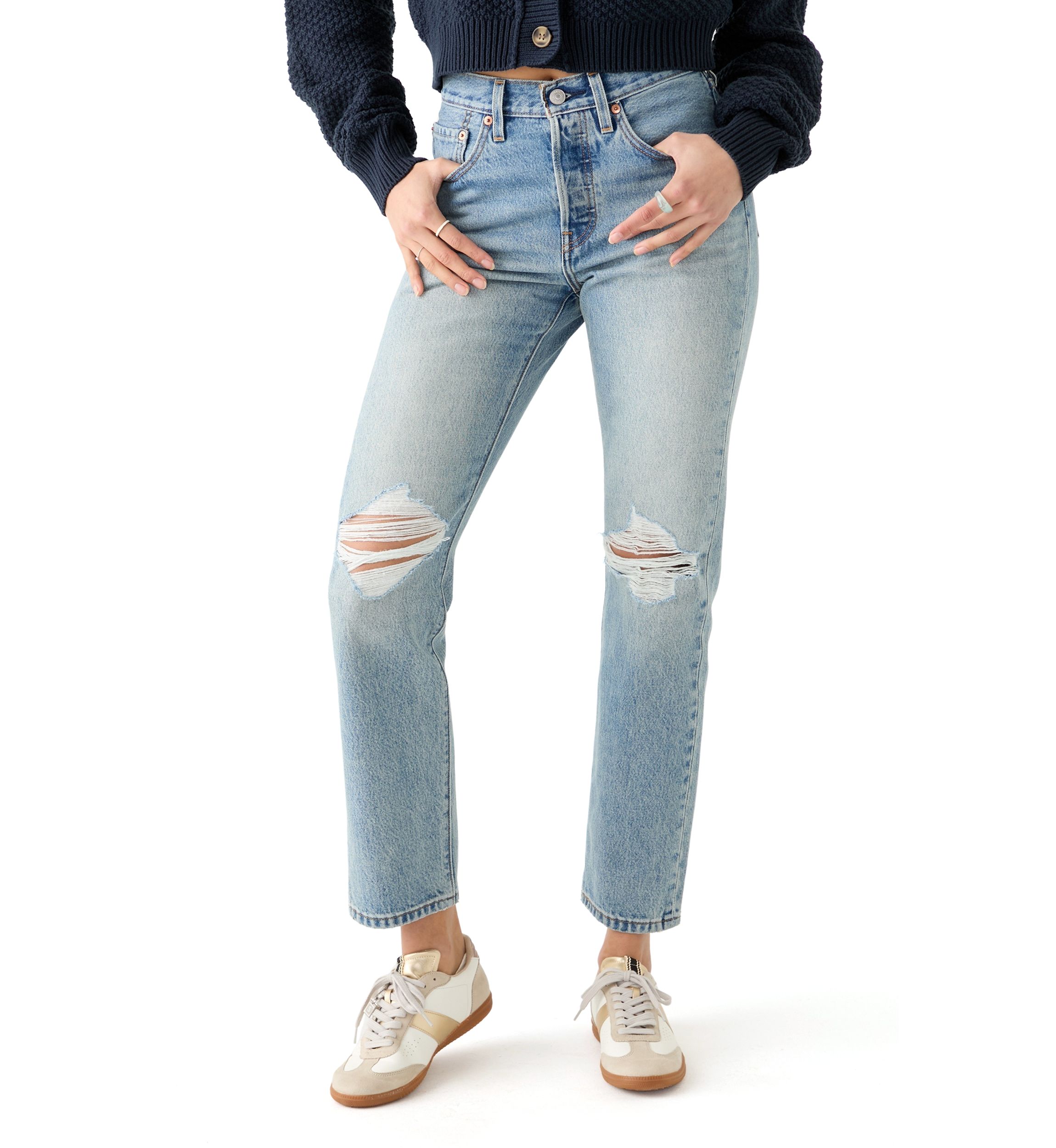 Womens Distressed Jeans 