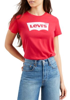 belle du jour short sleeve blue cats graphic te