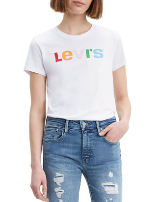 Corridor relaxed repose Levi's® Multicolor Text Perfect T-Shirt | belk