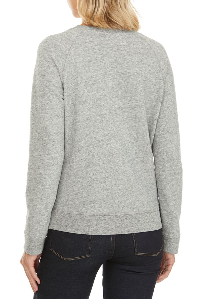 Classic Crew Neck Batwing Smokestack Sweater
