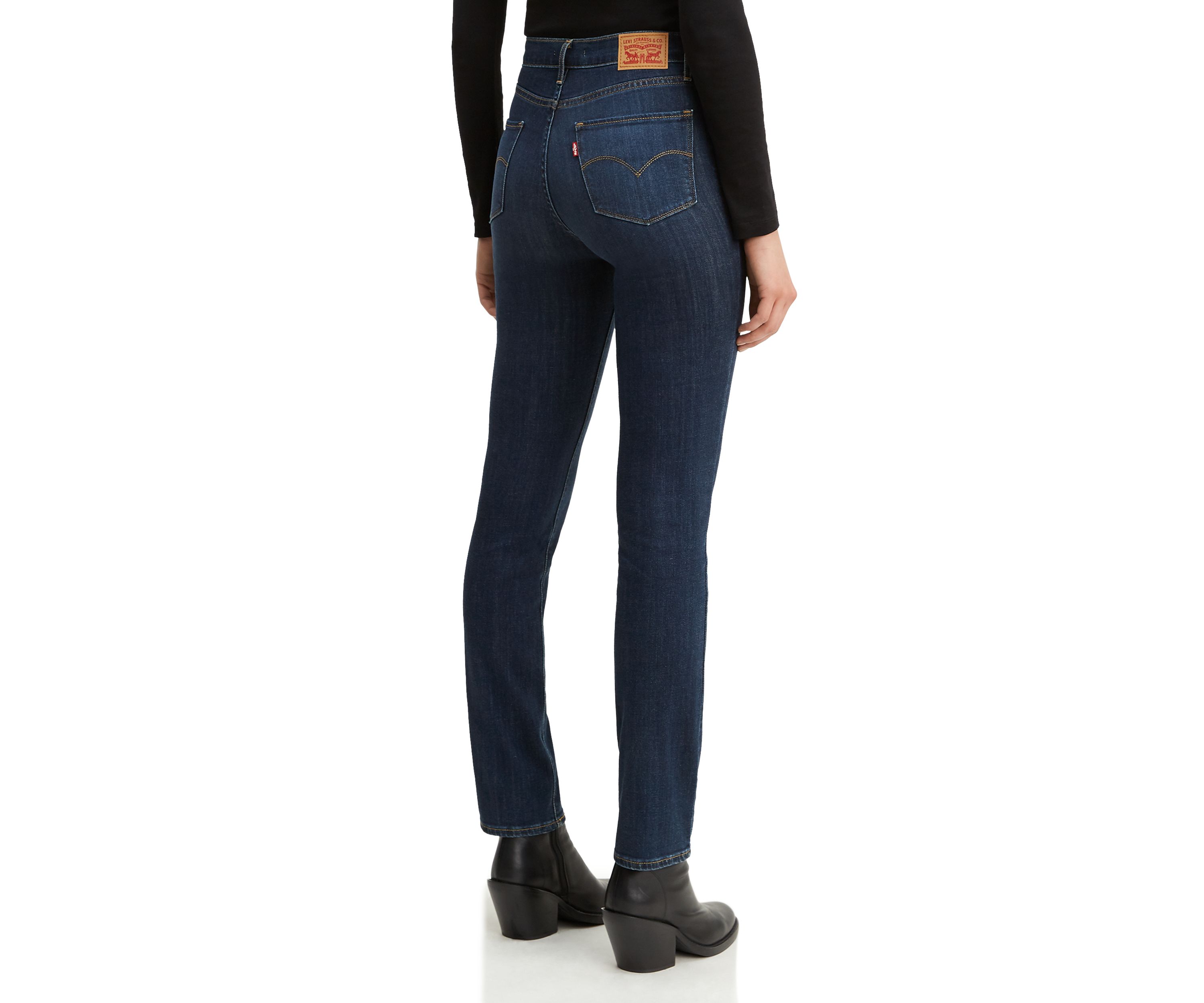 High Rise Straight Leg Jeans