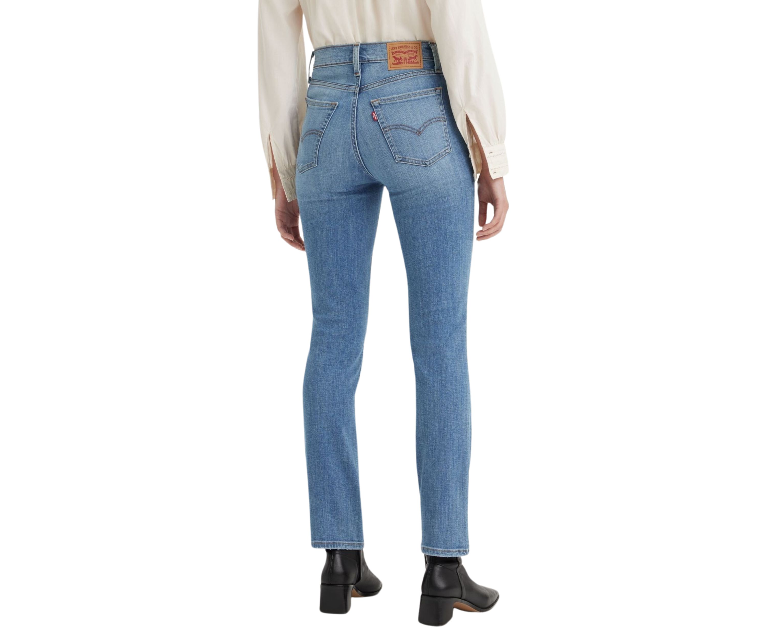 High Rise Straight Jeans