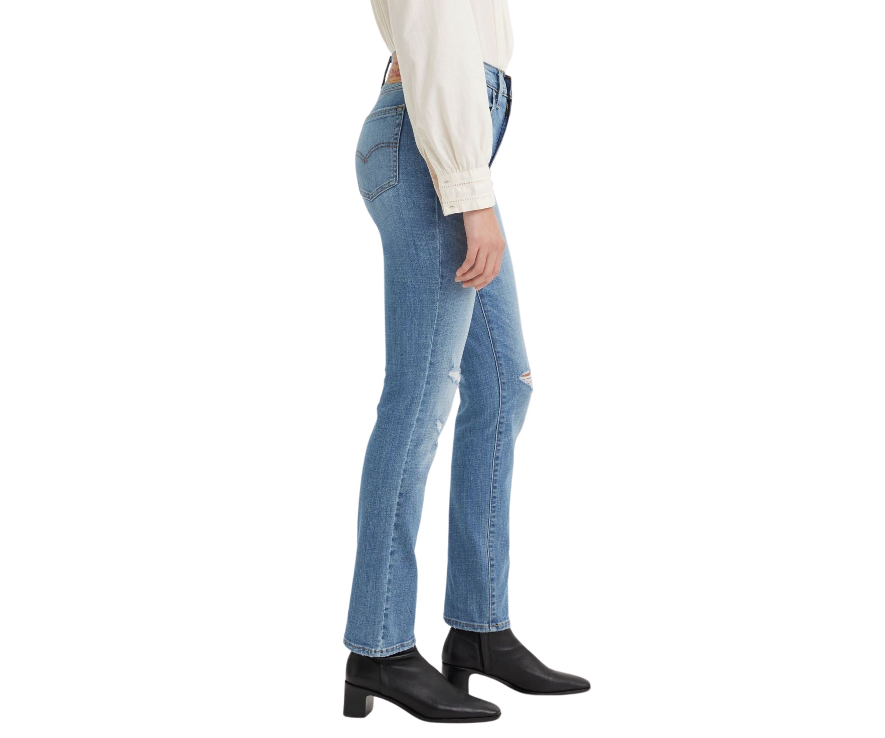 High Rise Straight Jeans