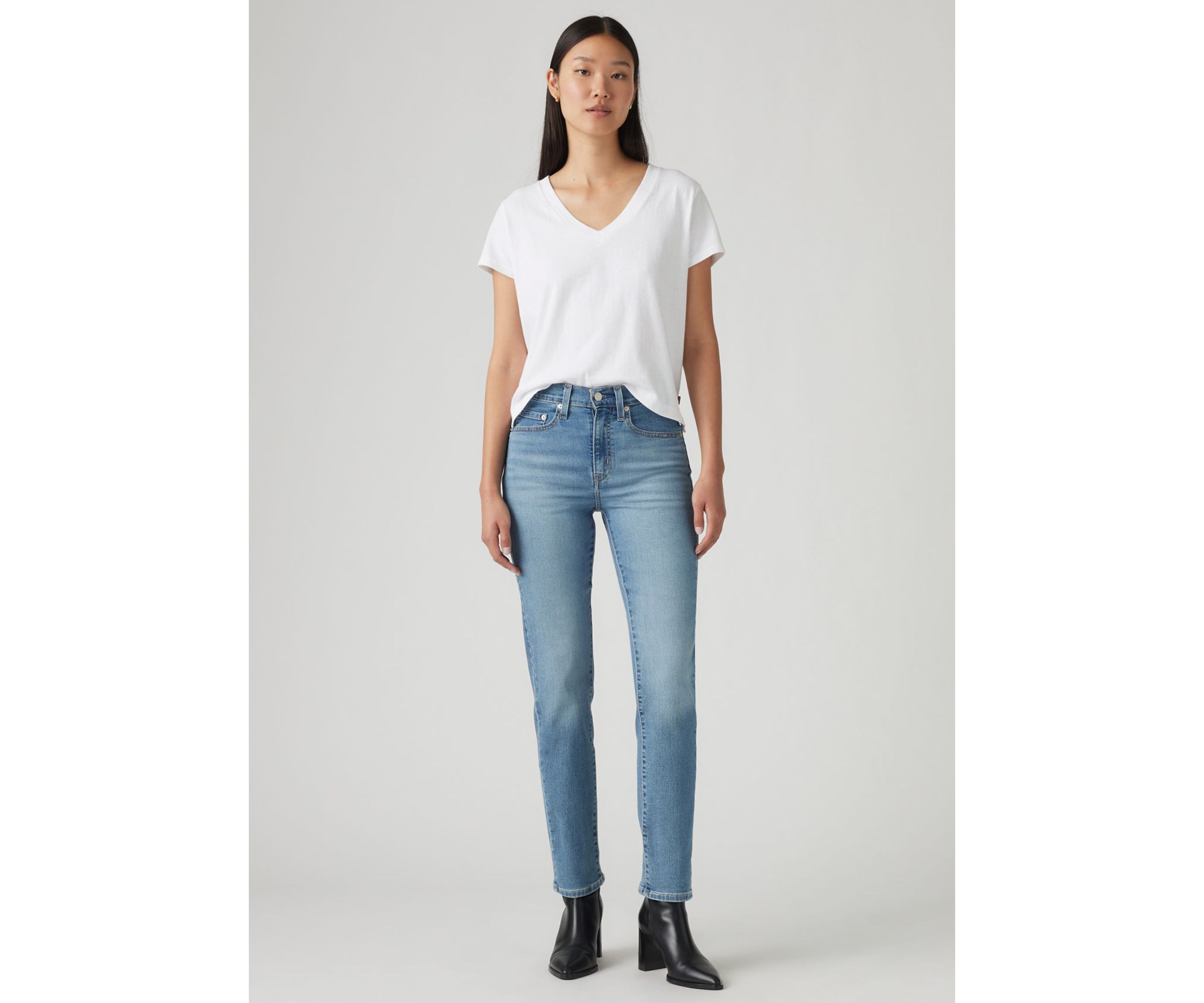 Womens Mid Rise Jeans