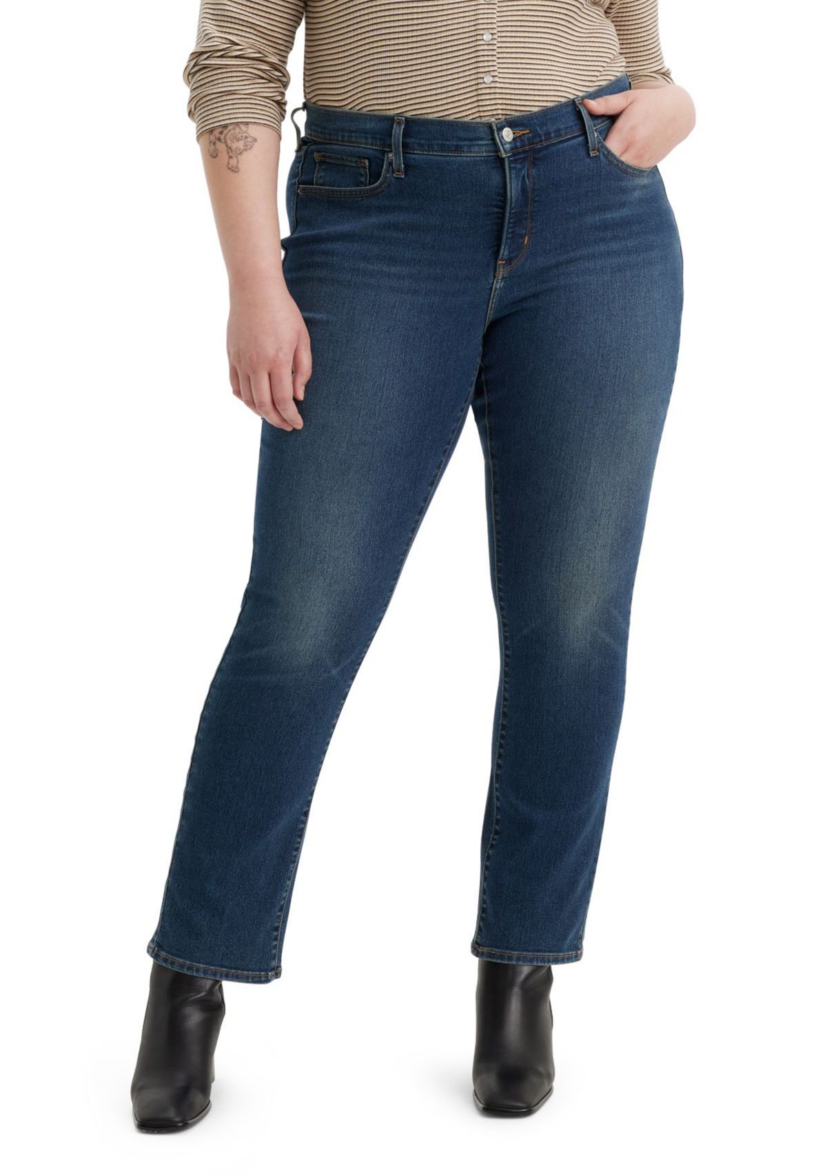 Plus Size Zealous Shaping Staight Jeans 