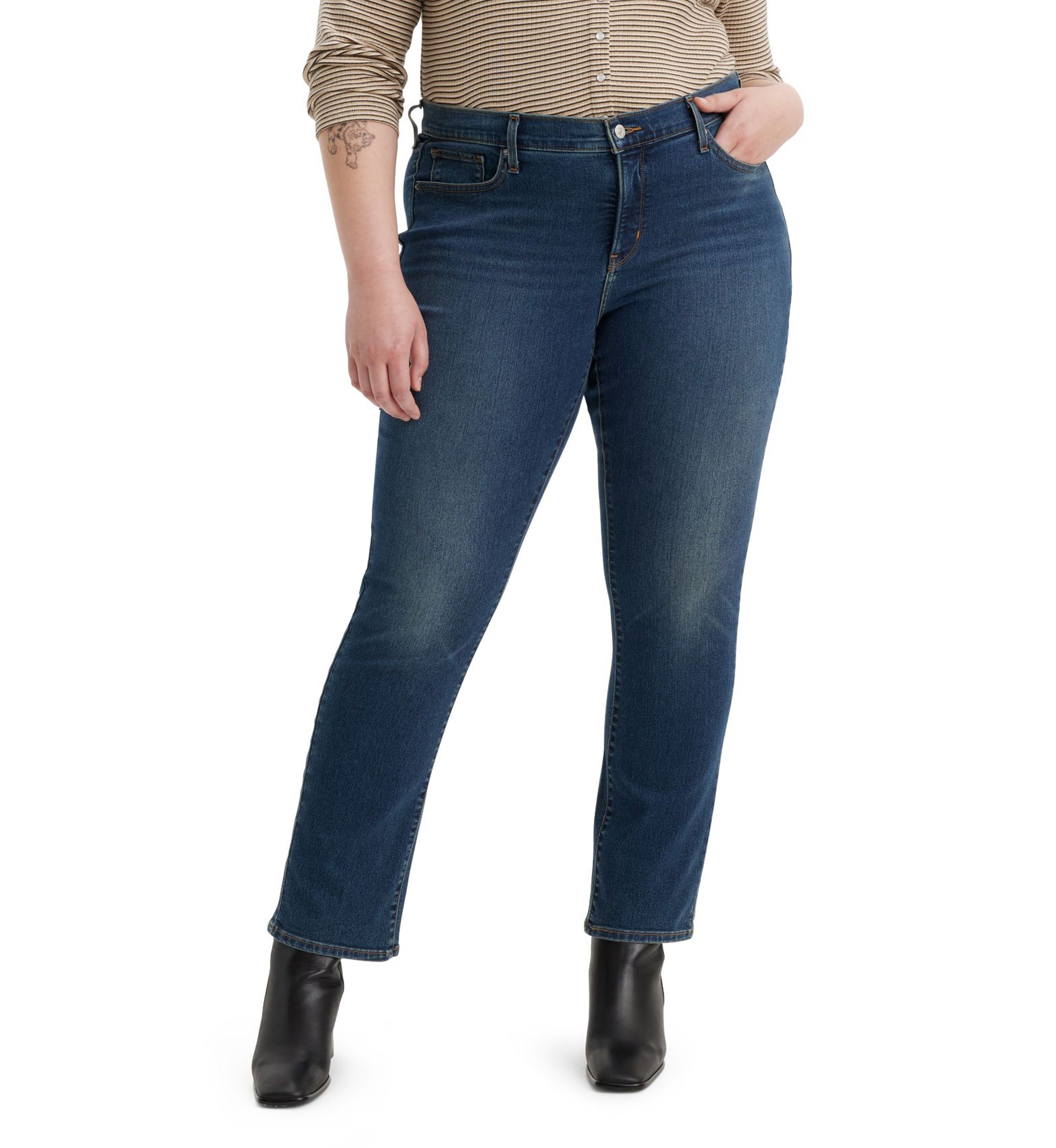 Plus Size Zealous Shaping Staight Jeans 