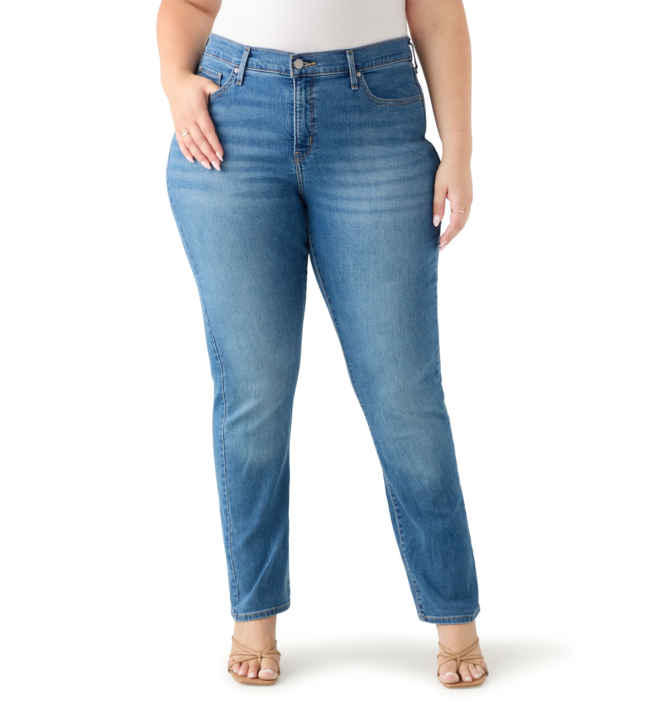 Plus Size 314 Shaping Straight Jeans