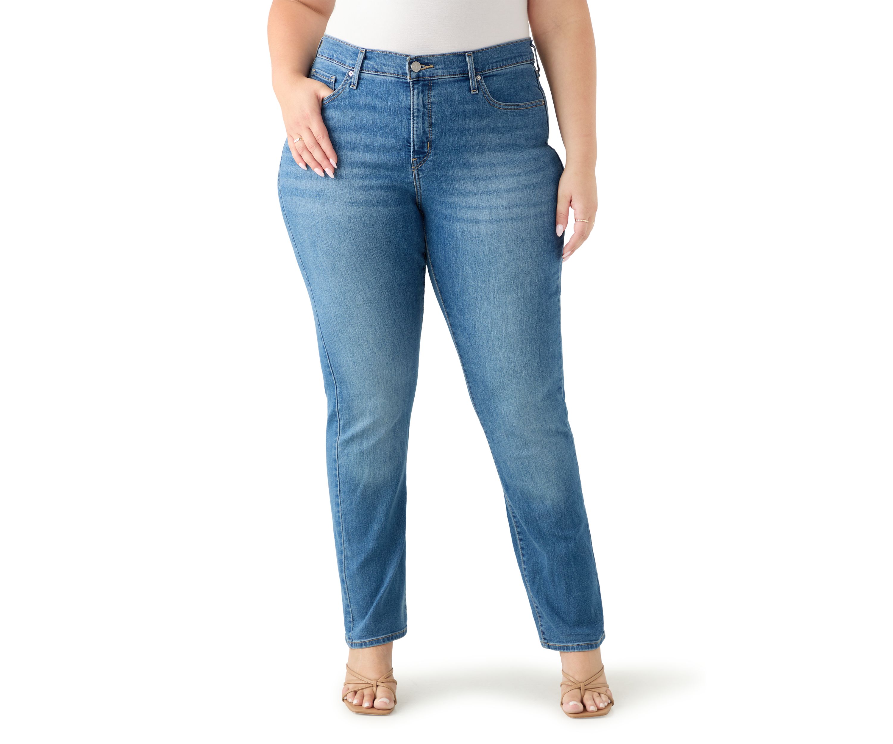 Plus Size 314 Shaping Straight Jeans