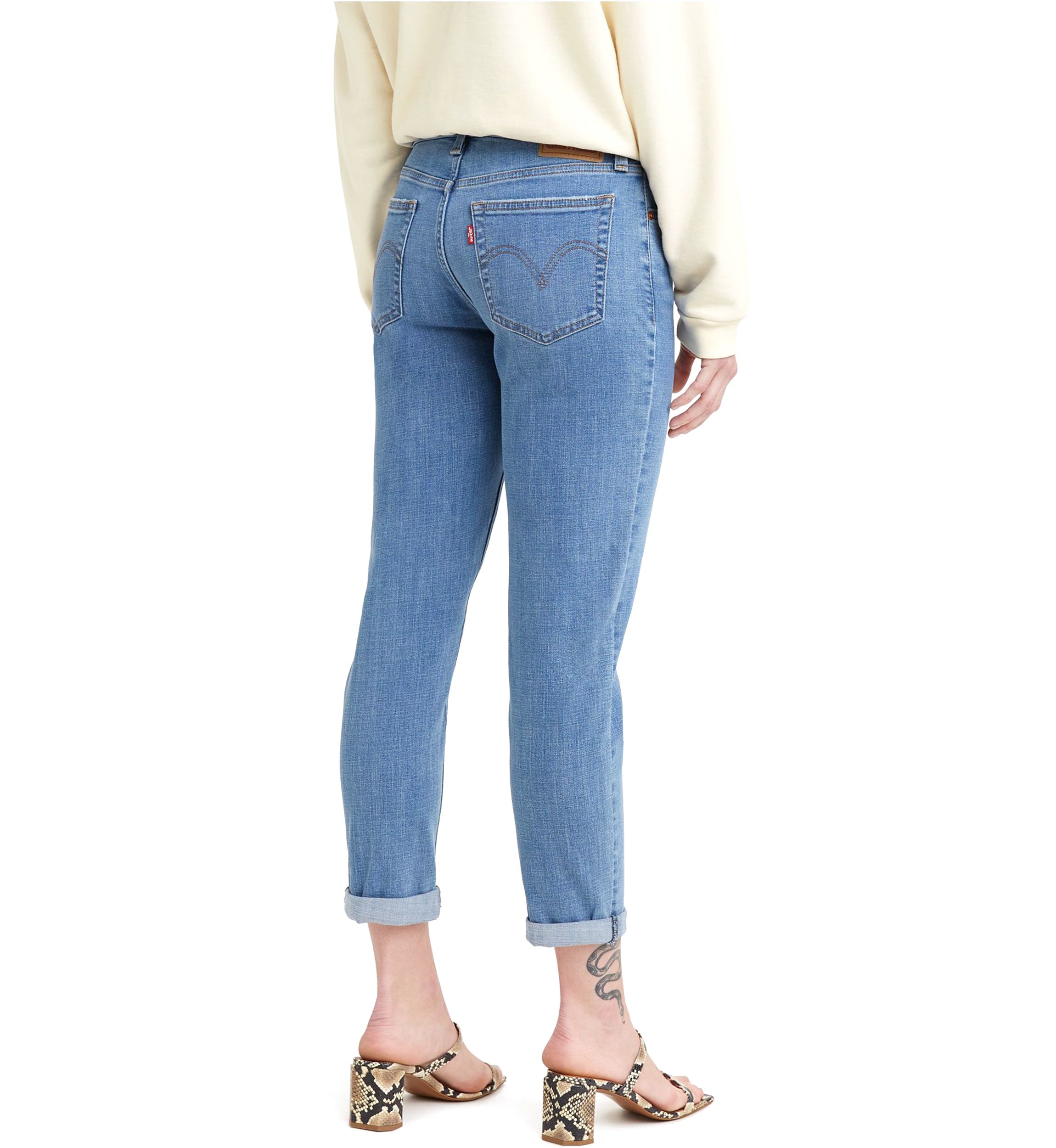 Mid Rise Boyfriend Jeans