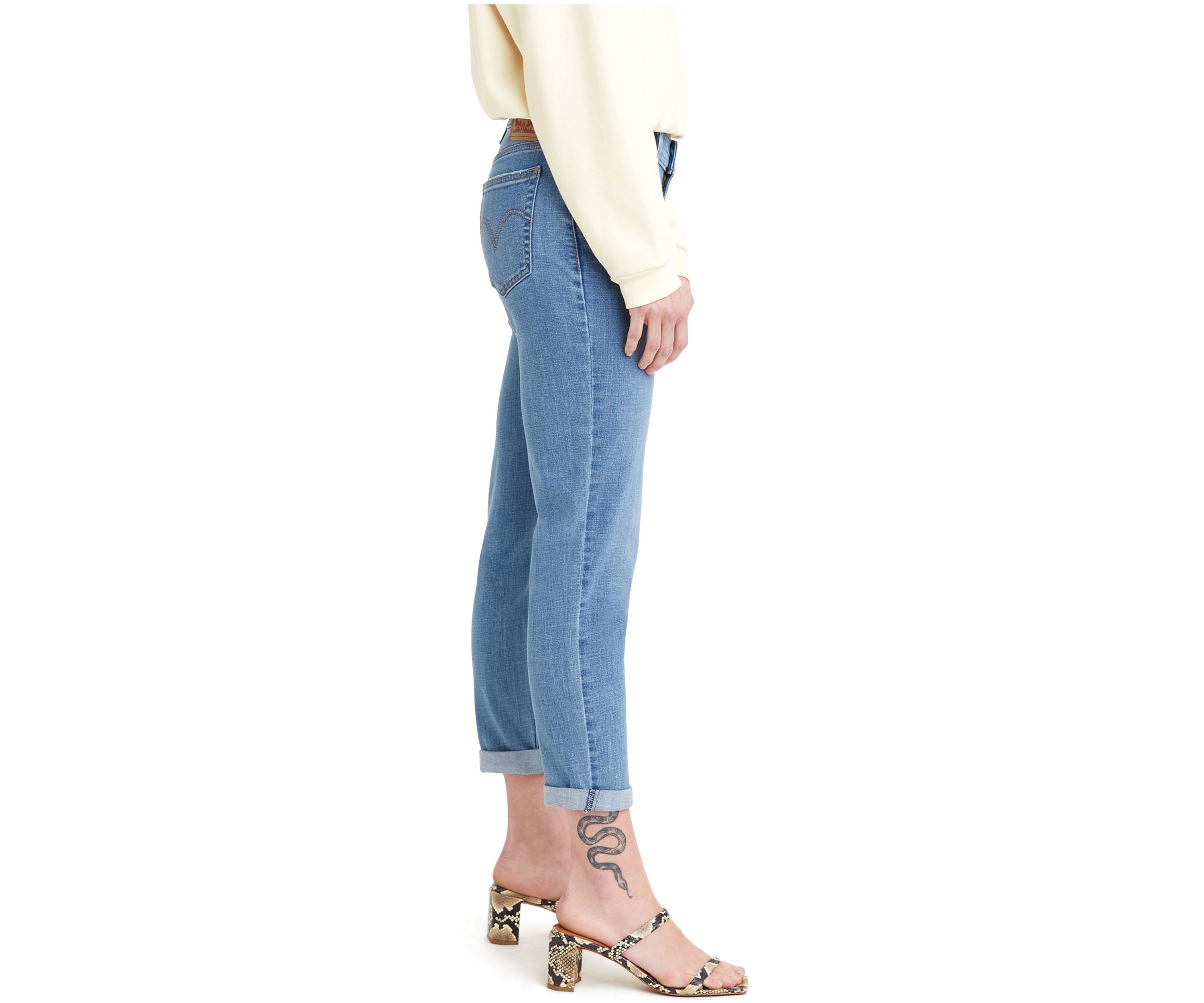 Mid Rise Boyfriend Jeans