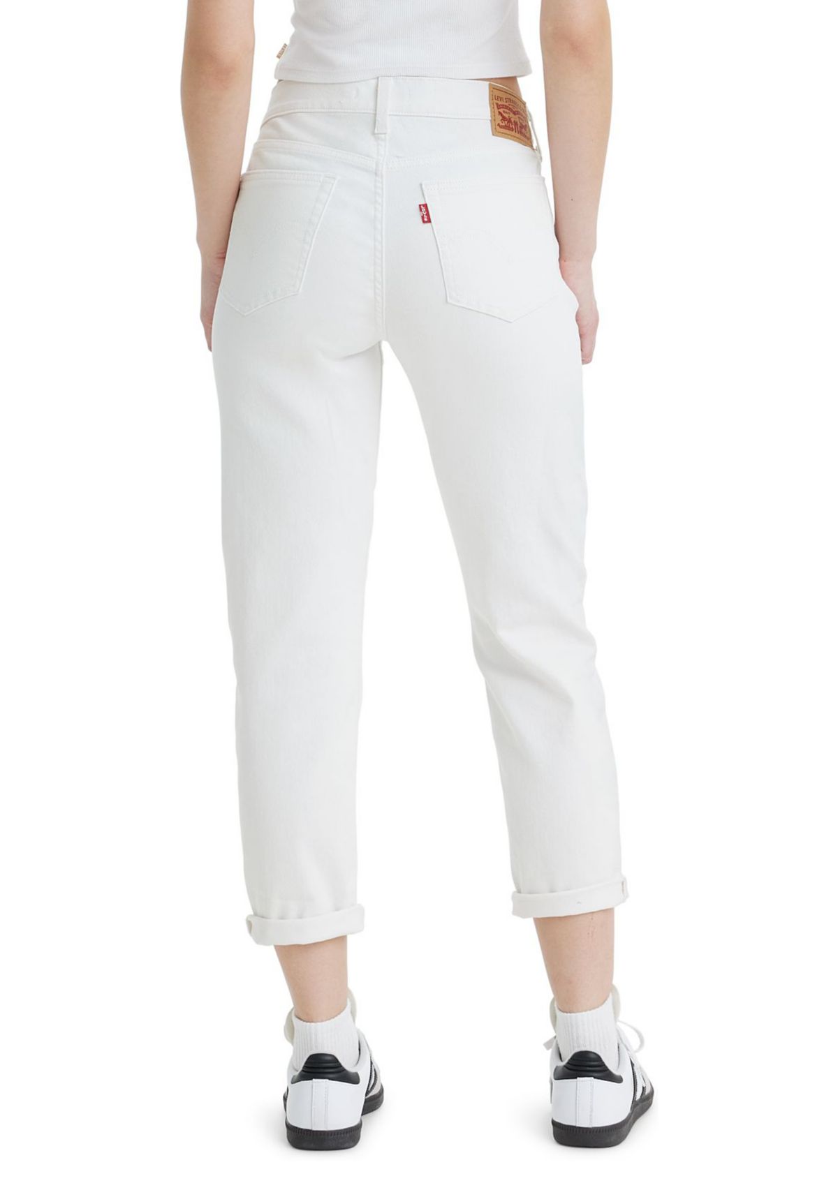 Womens Mid Rise Boyfriend Jeans