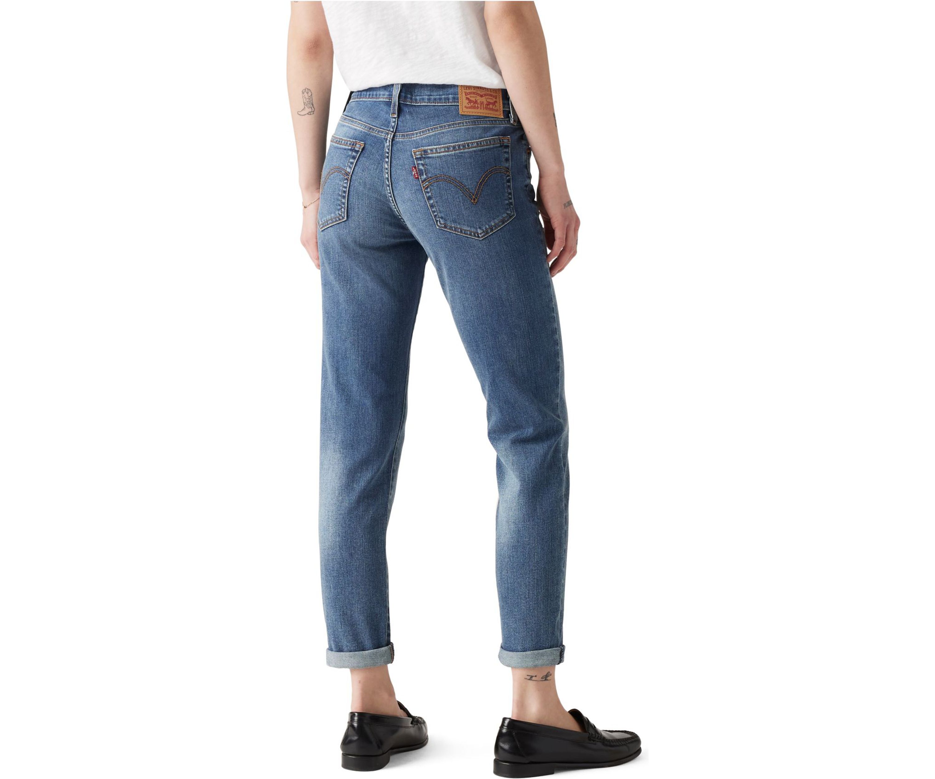 Mid Rise Boyfriend Jeans