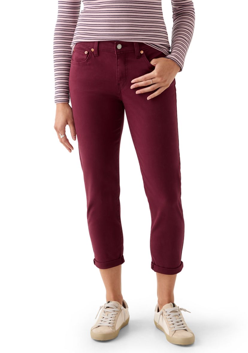 Mid-Rise Boyfriend Pants