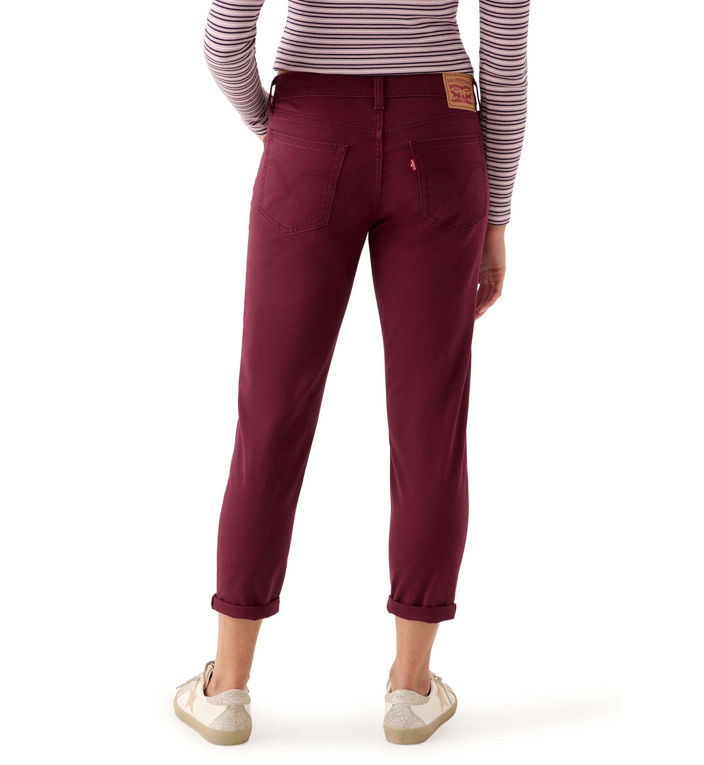 Mid-Rise Boyfriend Pants