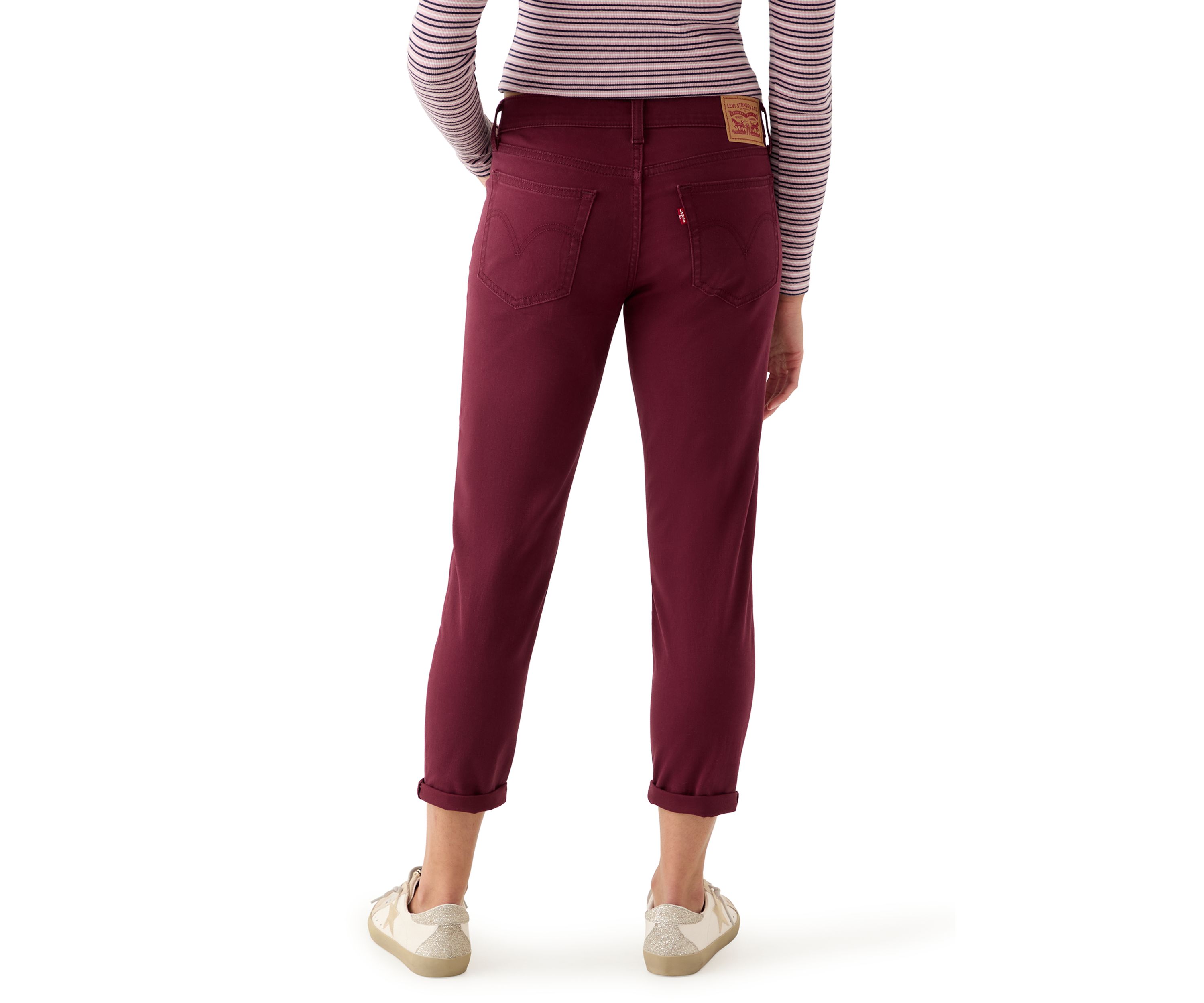 Mid-Rise Boyfriend Pants