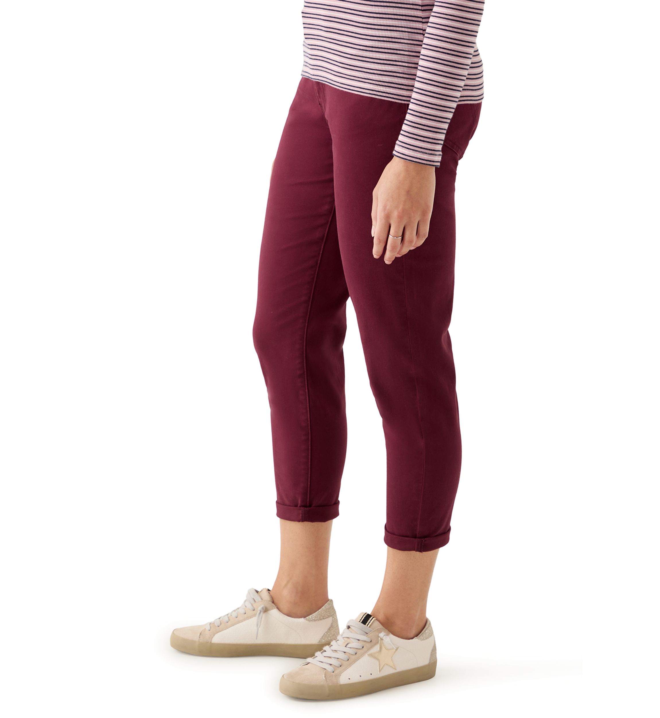 Mid-Rise Boyfriend Pants