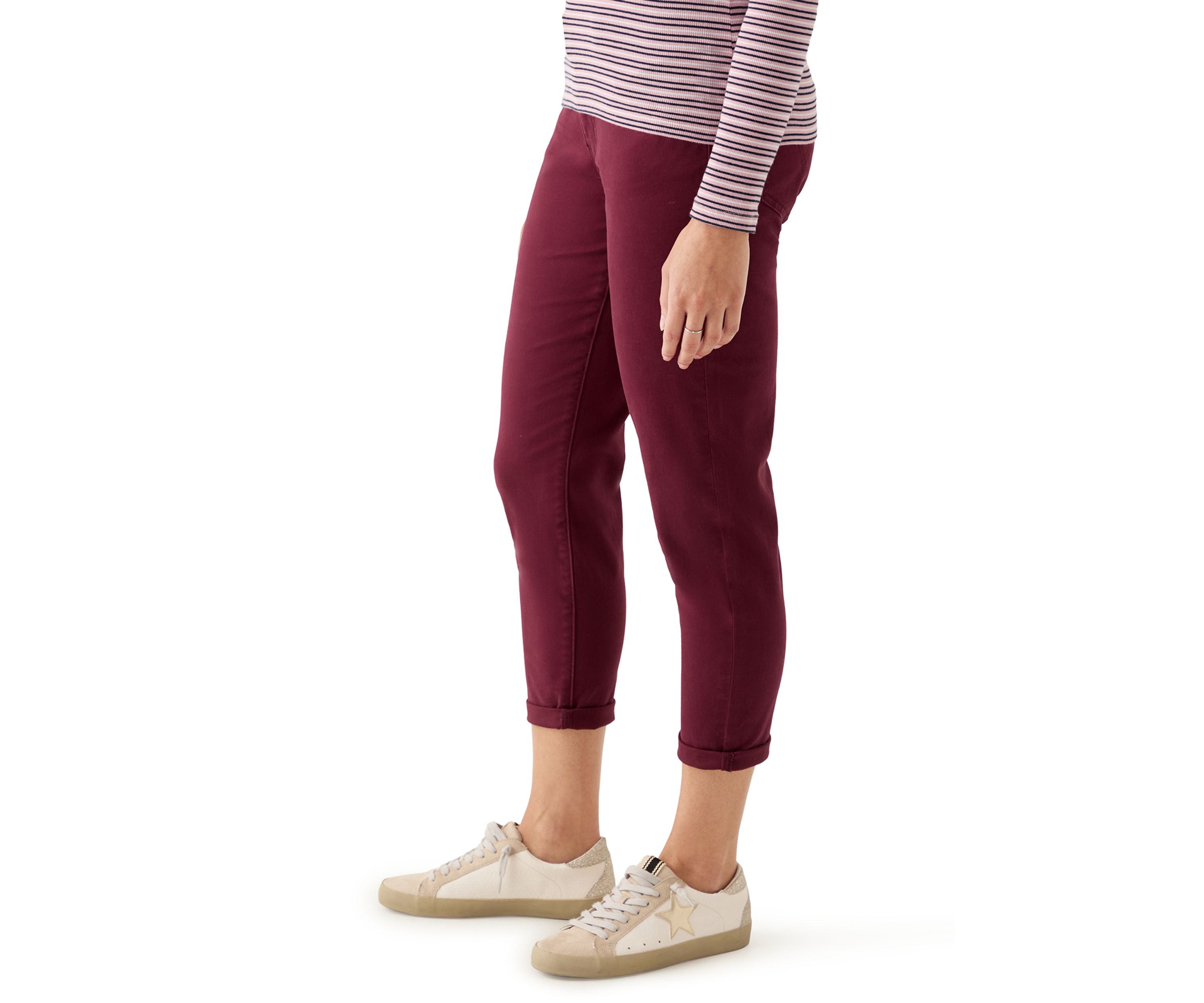 Mid-Rise Boyfriend Pants