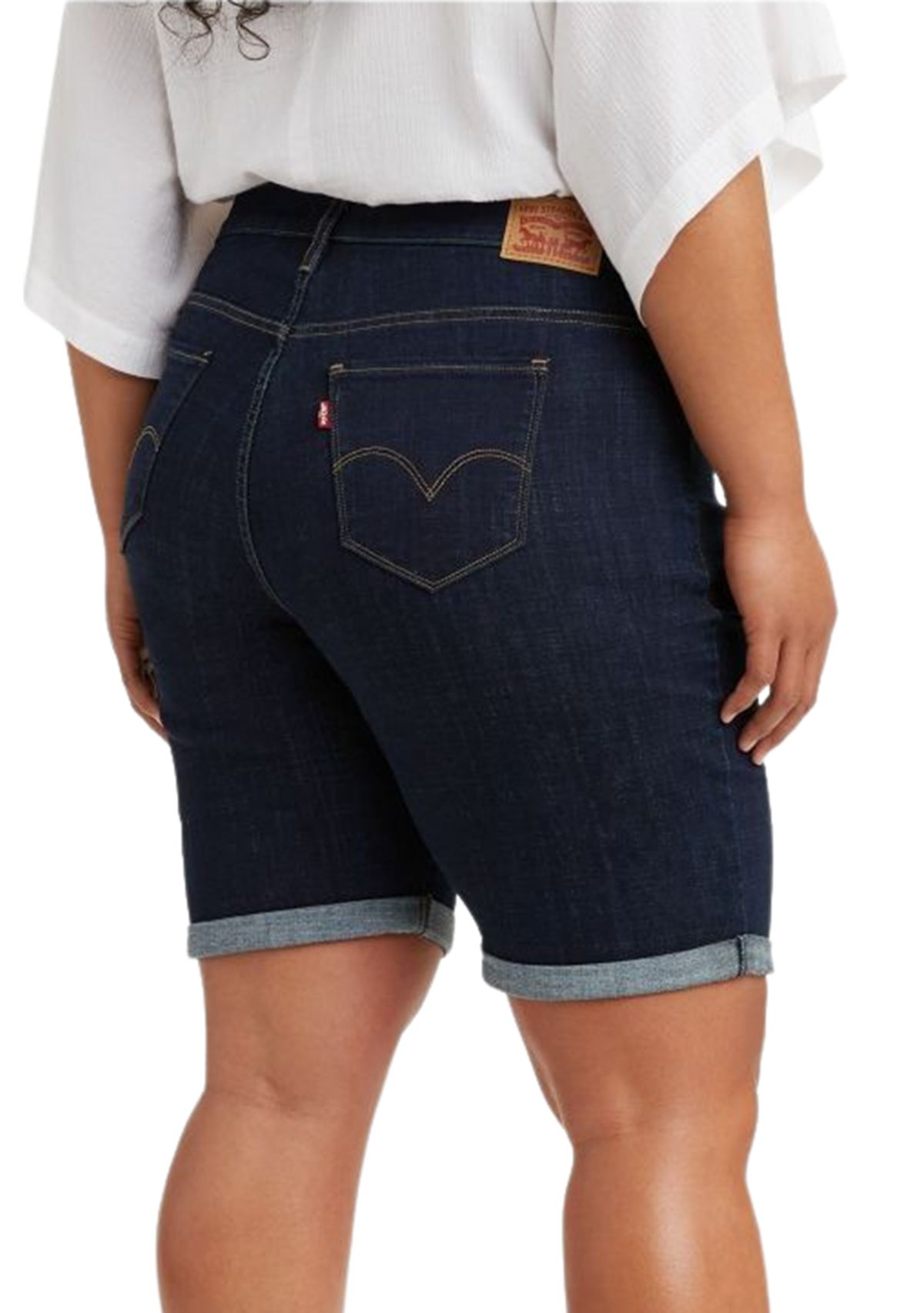 Plus Size Shaping Bermuda Jean Shorts 
