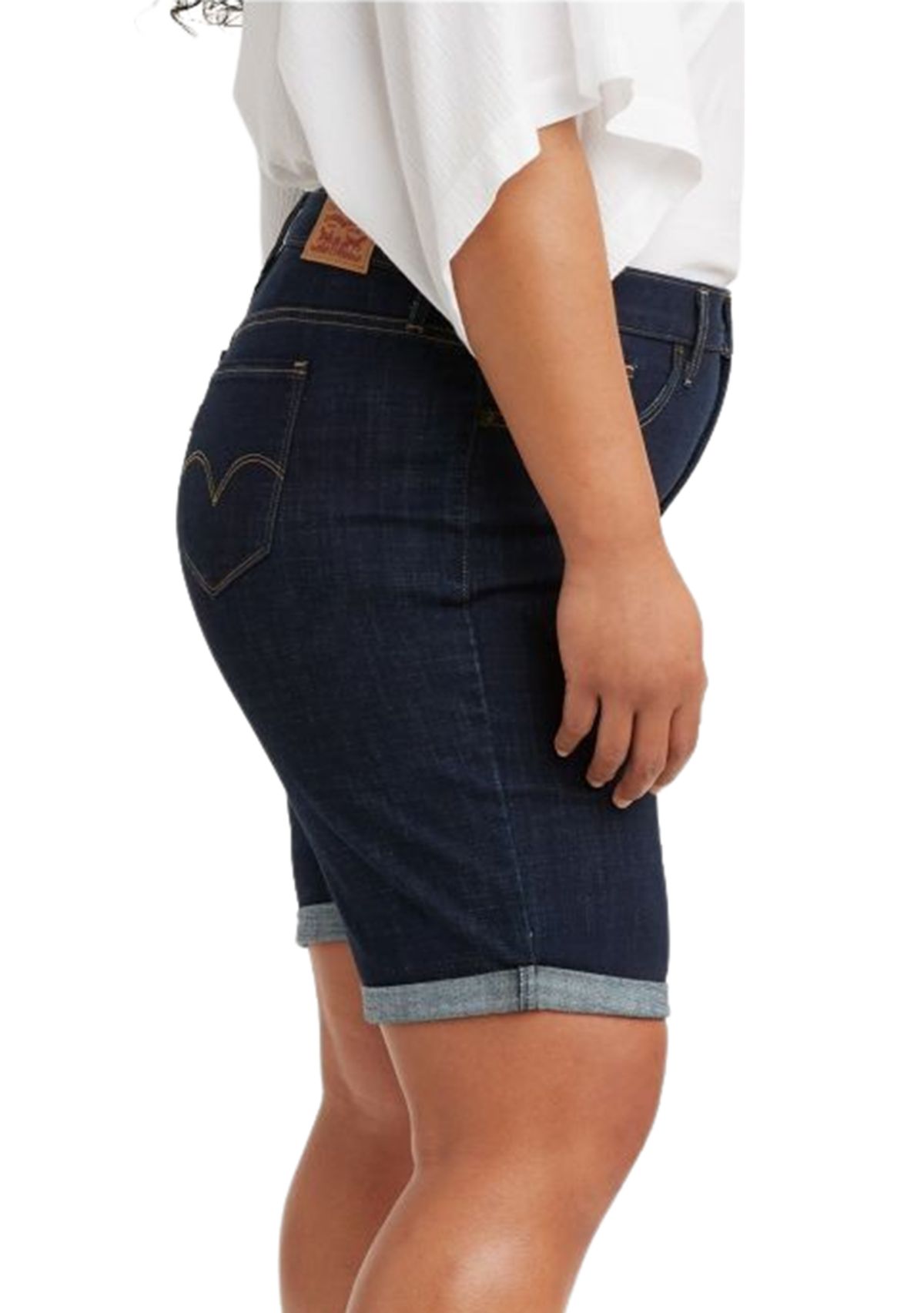 Plus Size Shaping Bermuda Jean Shorts 