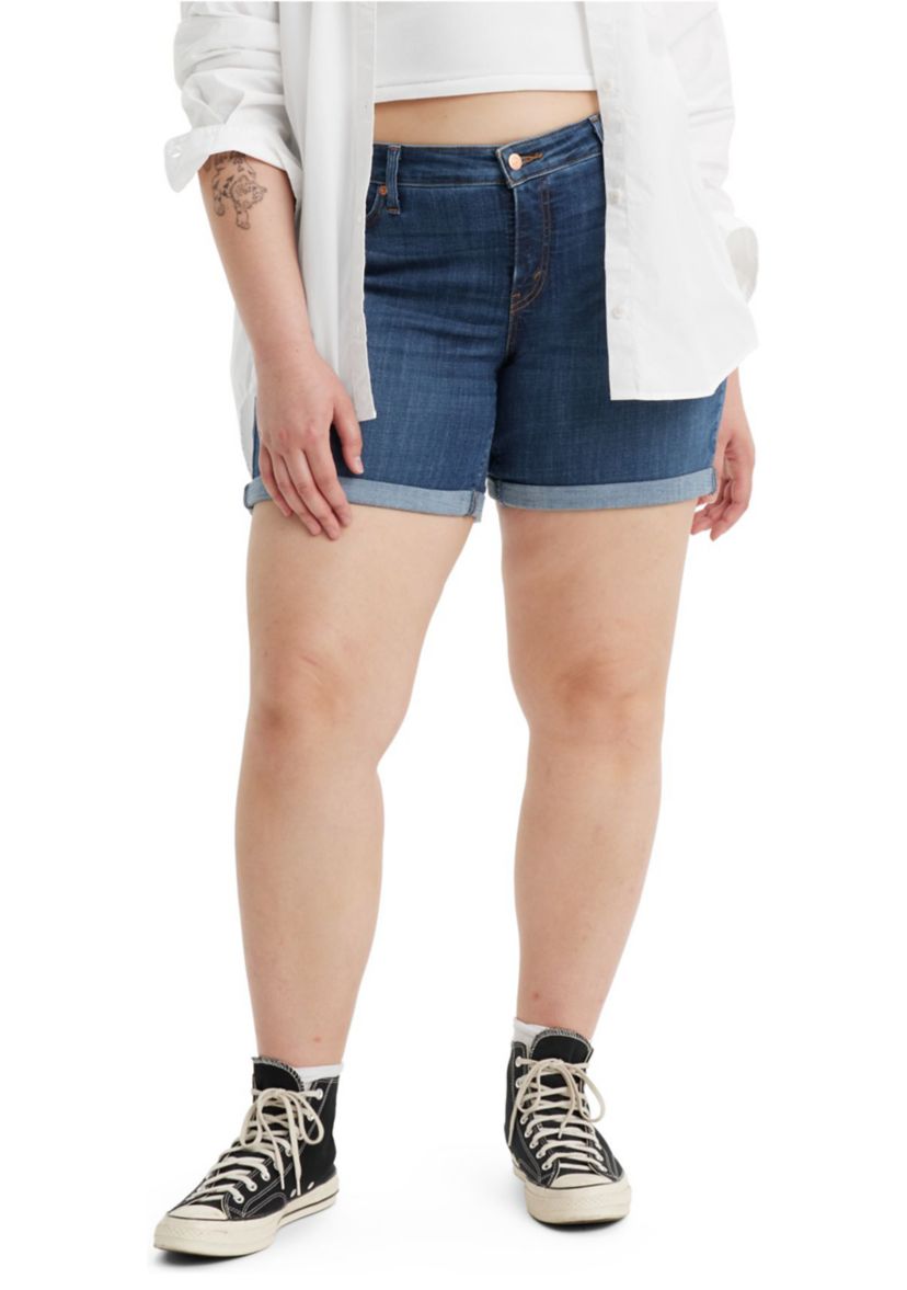 Plus Size Stop the Confusion Denim Shorts