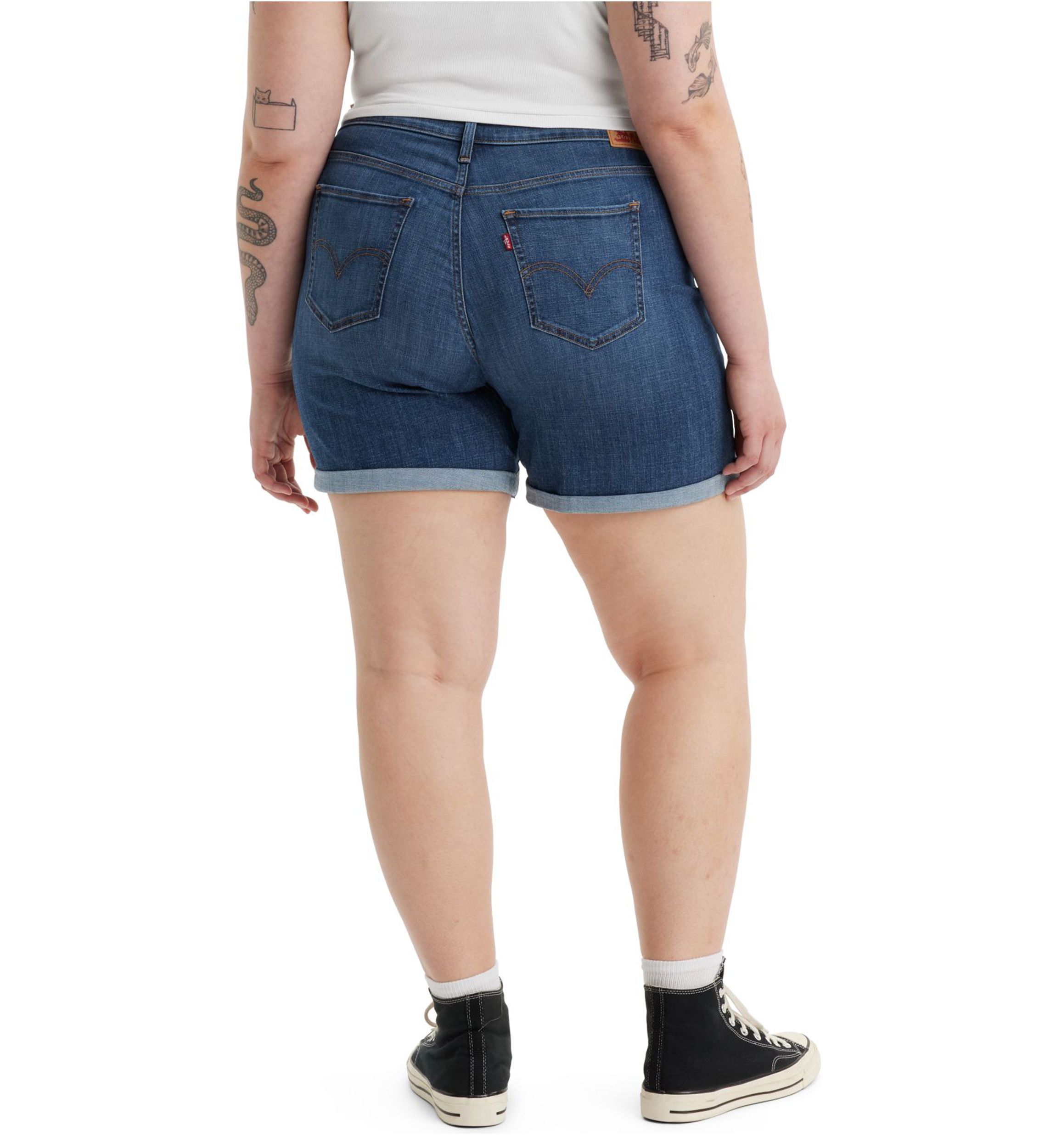 Plus Size Stop the Confusion Denim Shorts