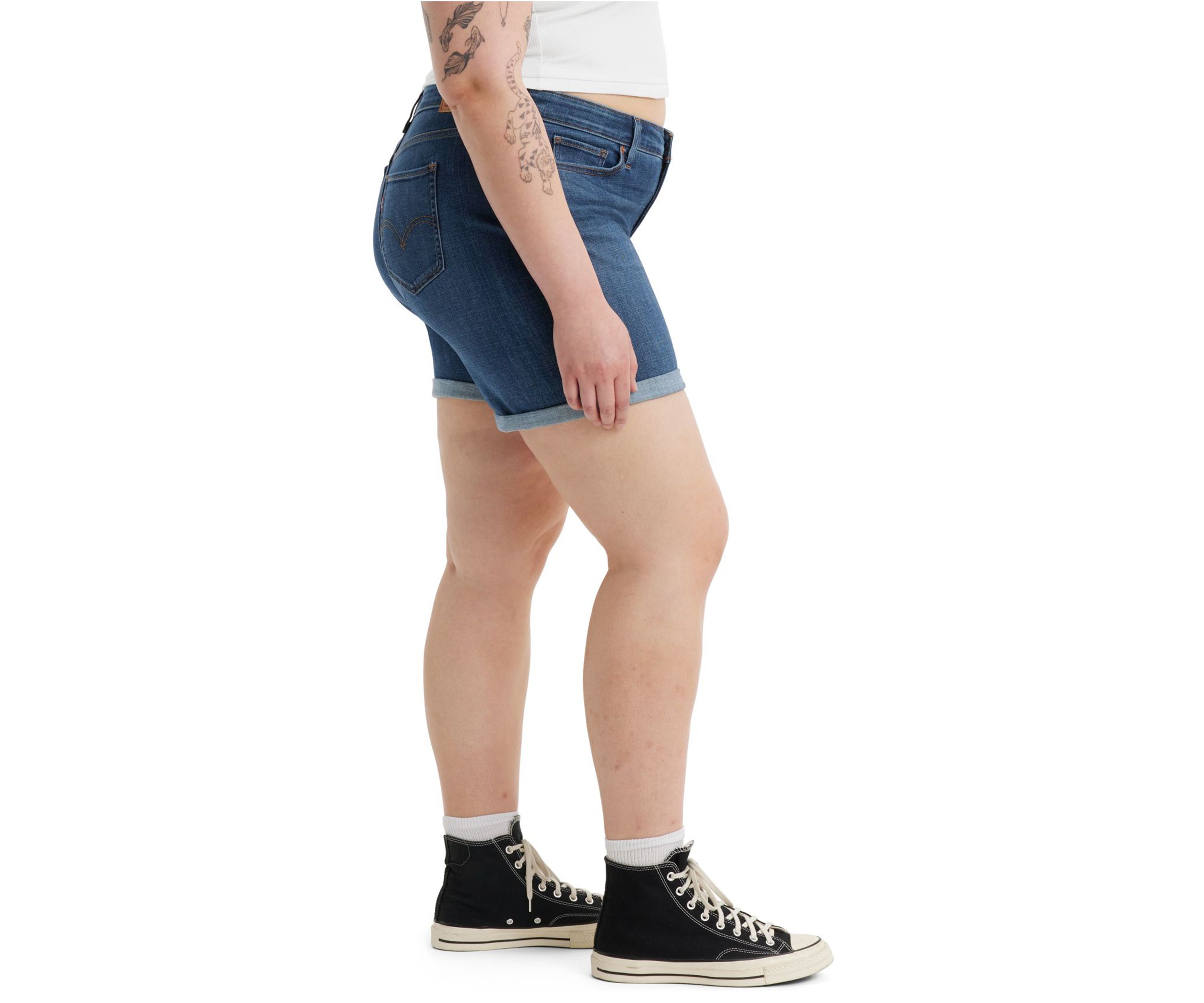 Plus Size Stop the Confusion Denim Shorts