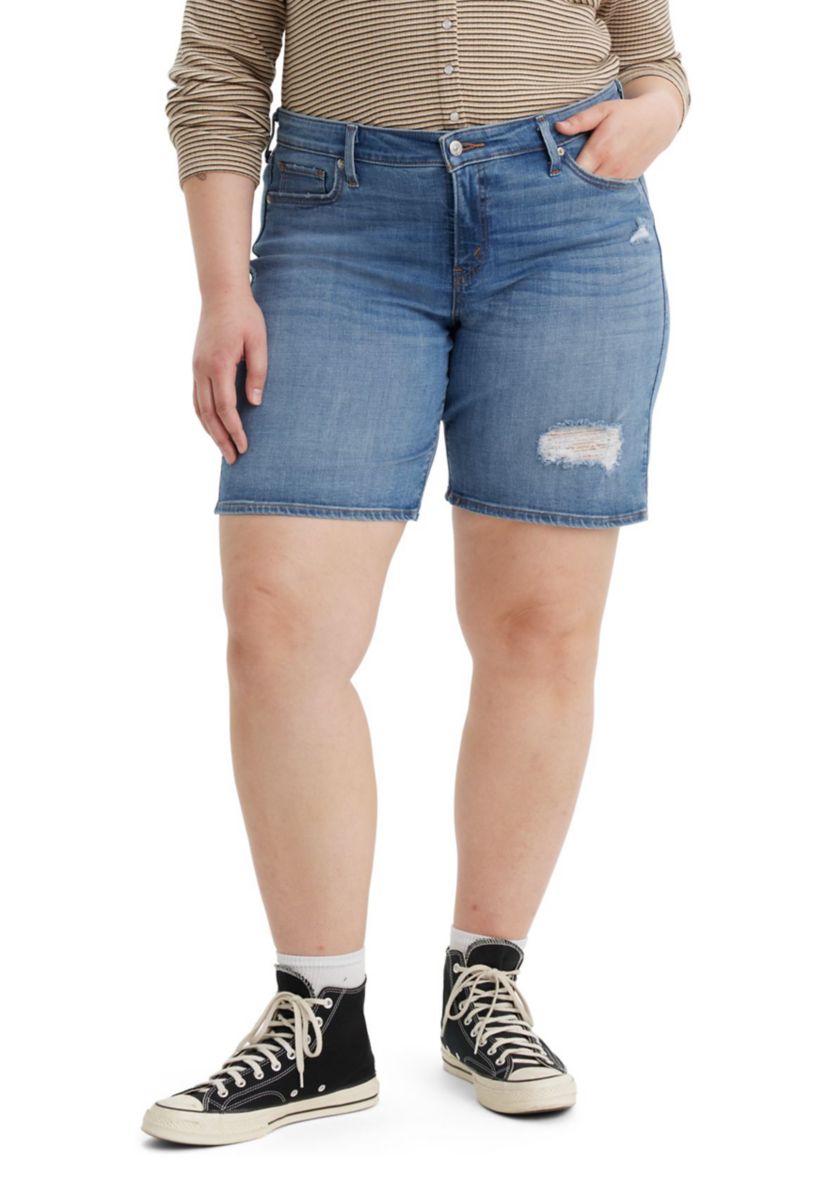 Plus Size Mid Length Shorts