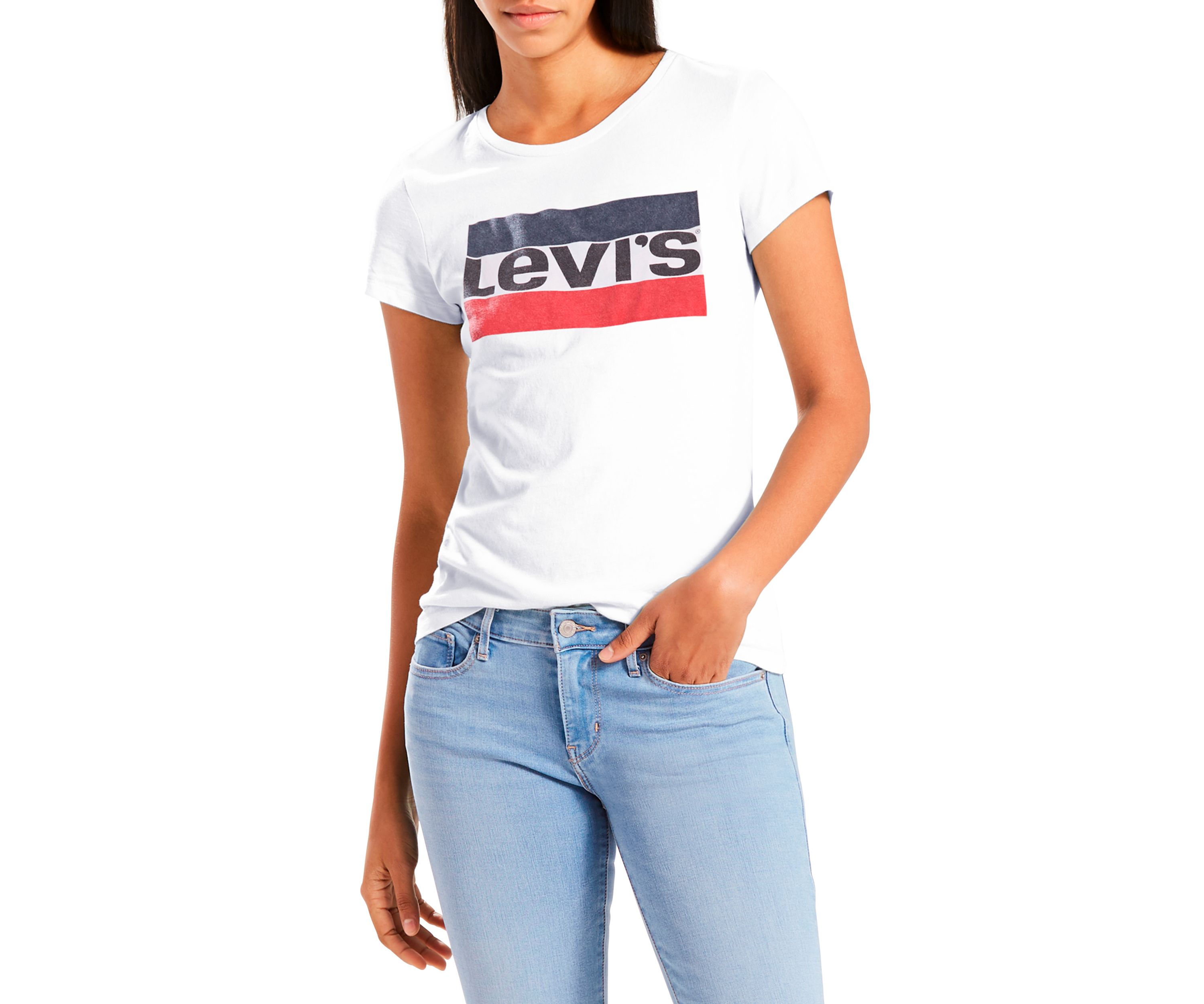 Slim Crew Neck Sportswear Logo Graphic T Shirt