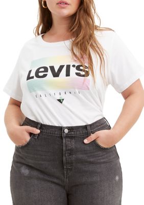 Levi's® Plus Size Perfect California Sportswear White Graphic T-Shirt | belk