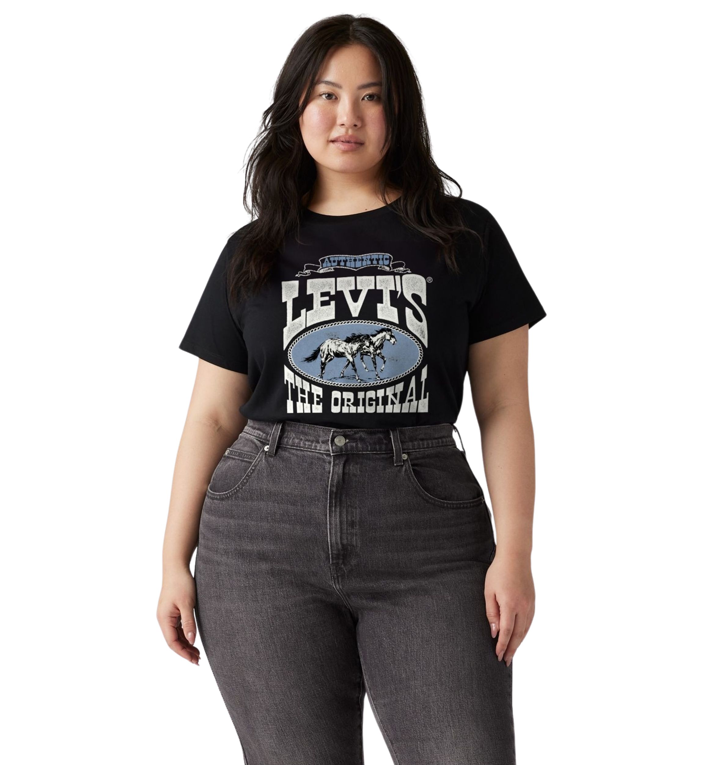 Plus Size Horse Poster Graphic T-Shirt 